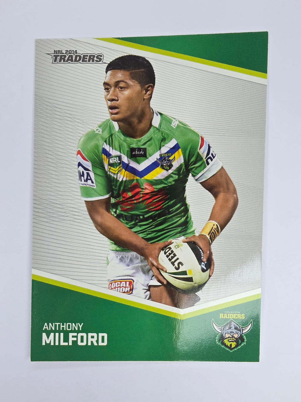NRL 2014 Traders Base Card #28 Anthony Milford Canberra Raiders