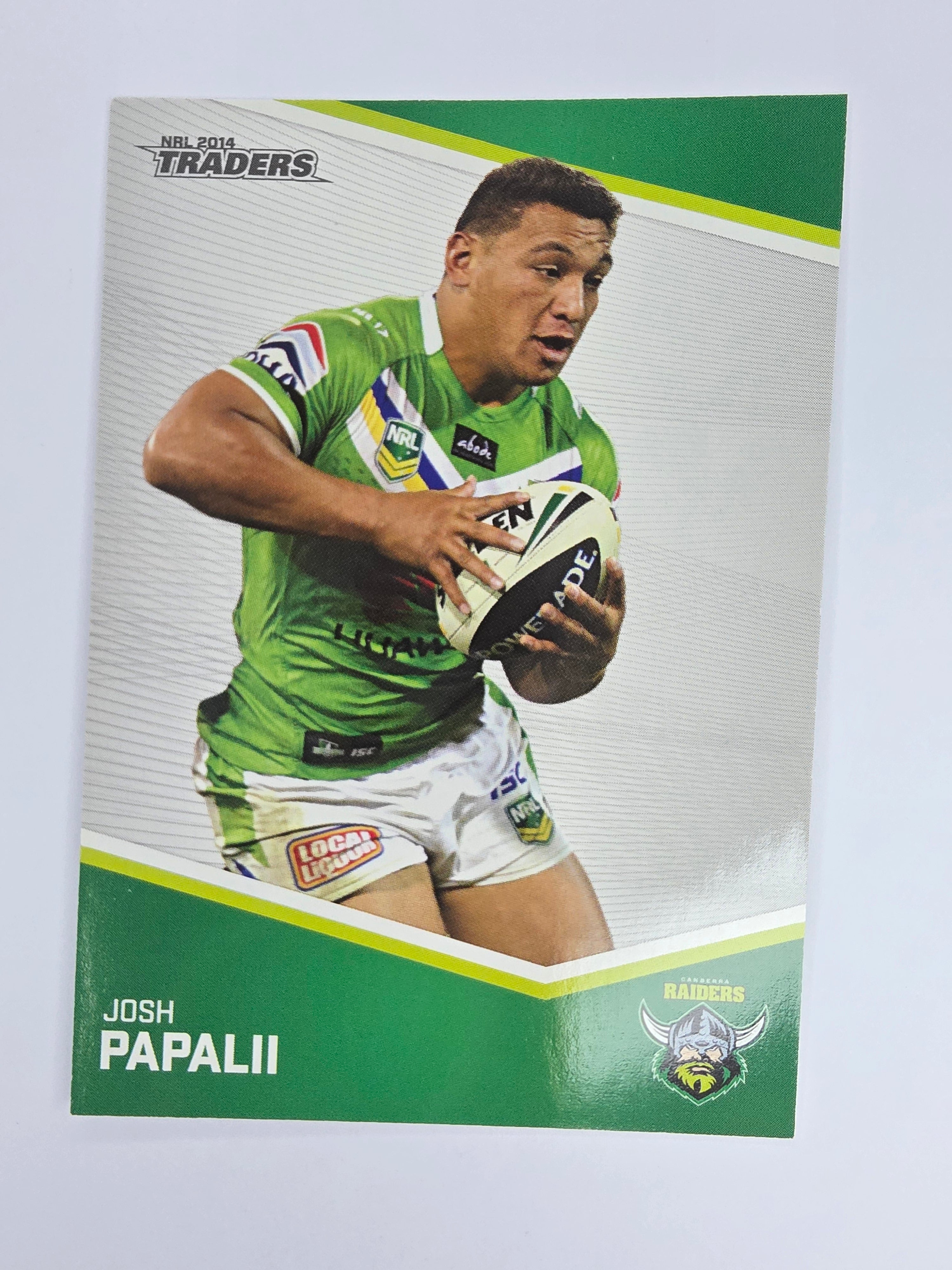 NRL 2014 Traders Base Card #29 Josh Papalii Canberra Raiders
