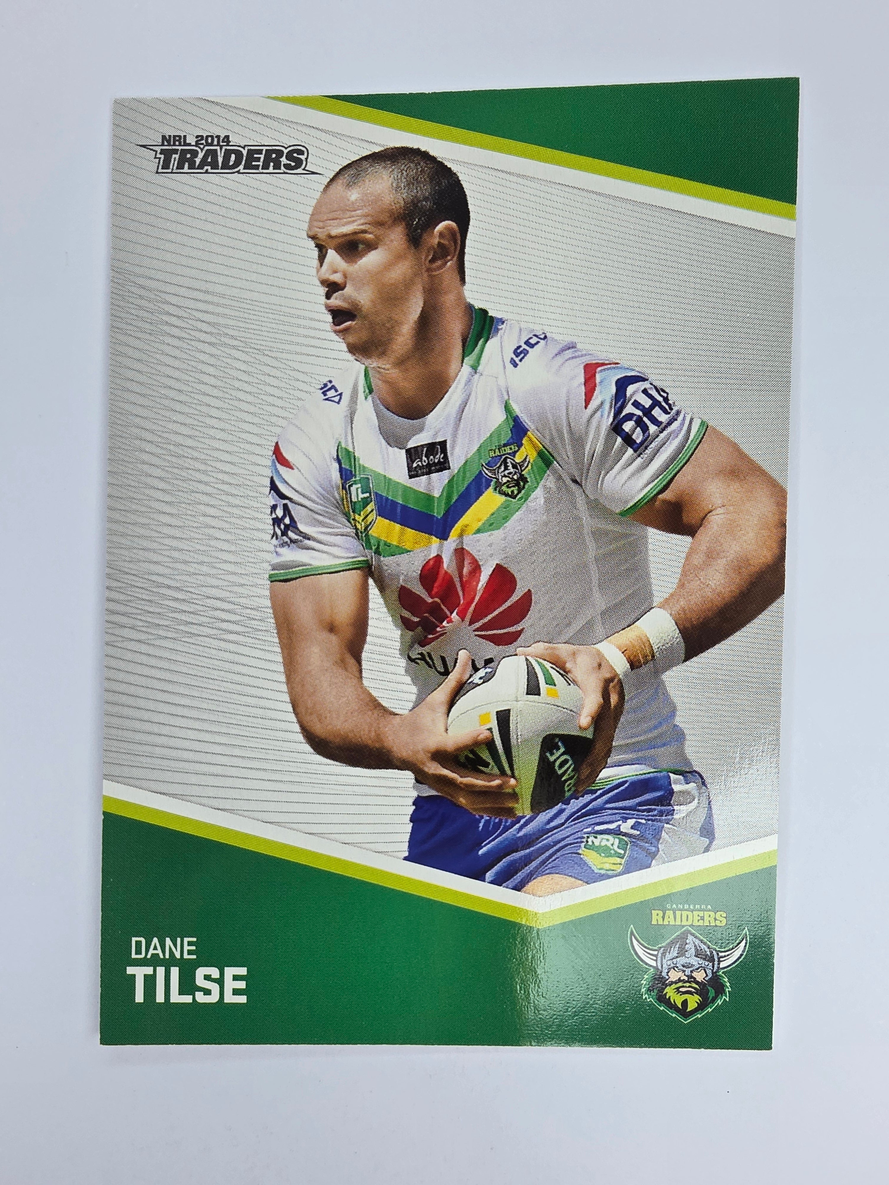 NRL 2014 Traders Base Card #31 Dane Tilse Canberra Raiders
