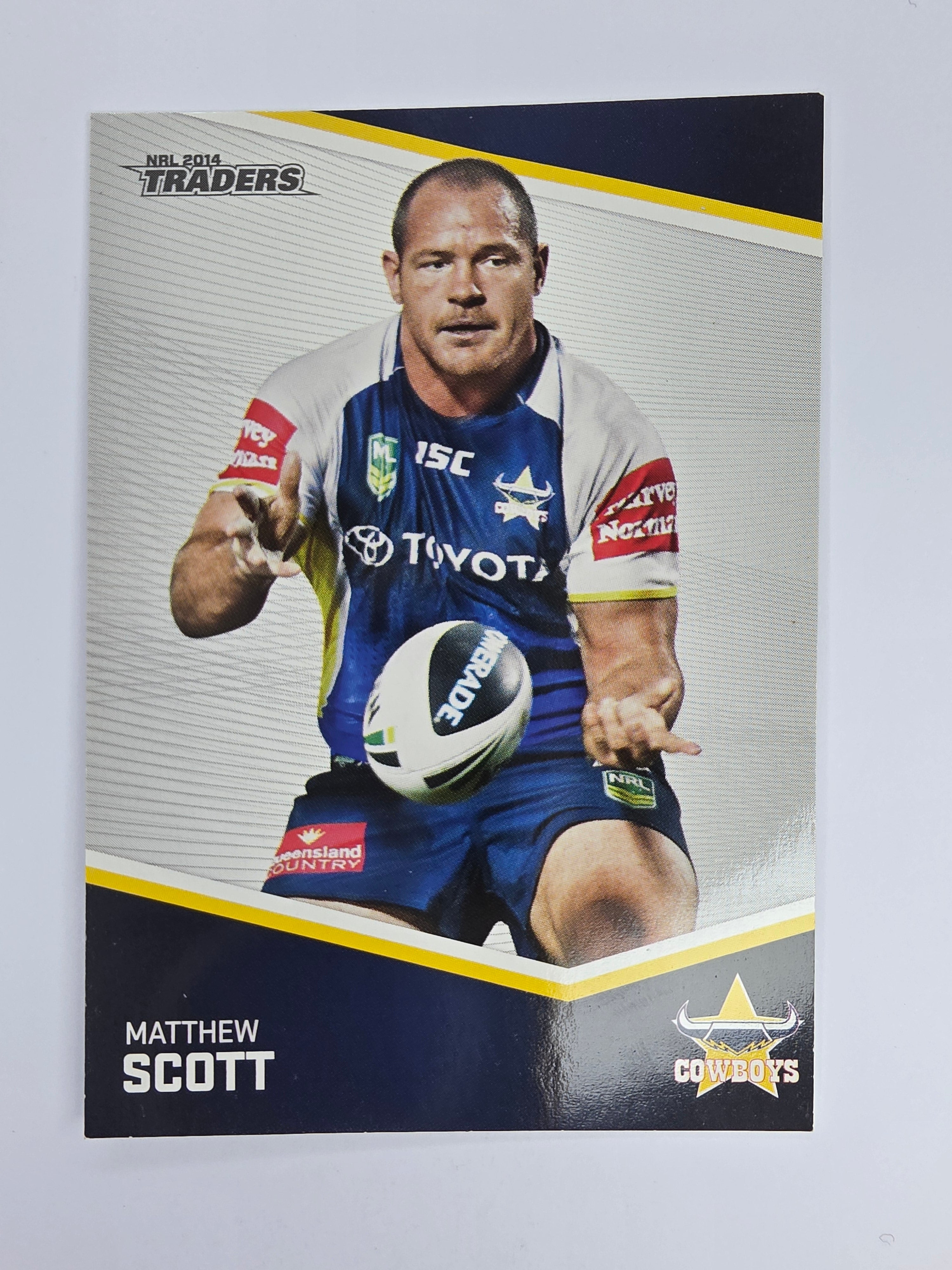 NRL 2014 Traders Base Card #34 Matthew Scott North Queensland Cowboys