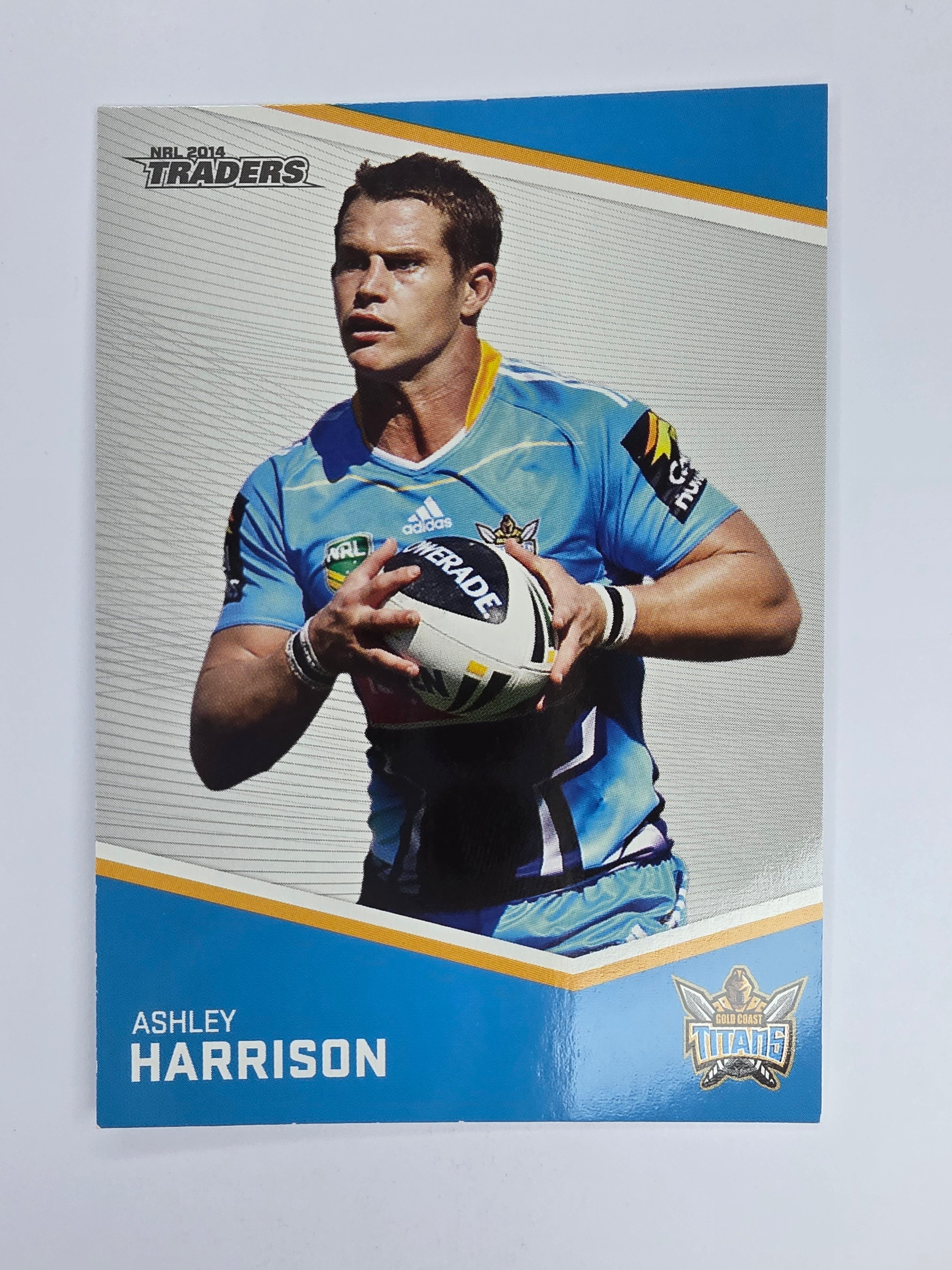 NRL 2014 Traders Base Card #49 Ashley Harrison Gold Coast Titans