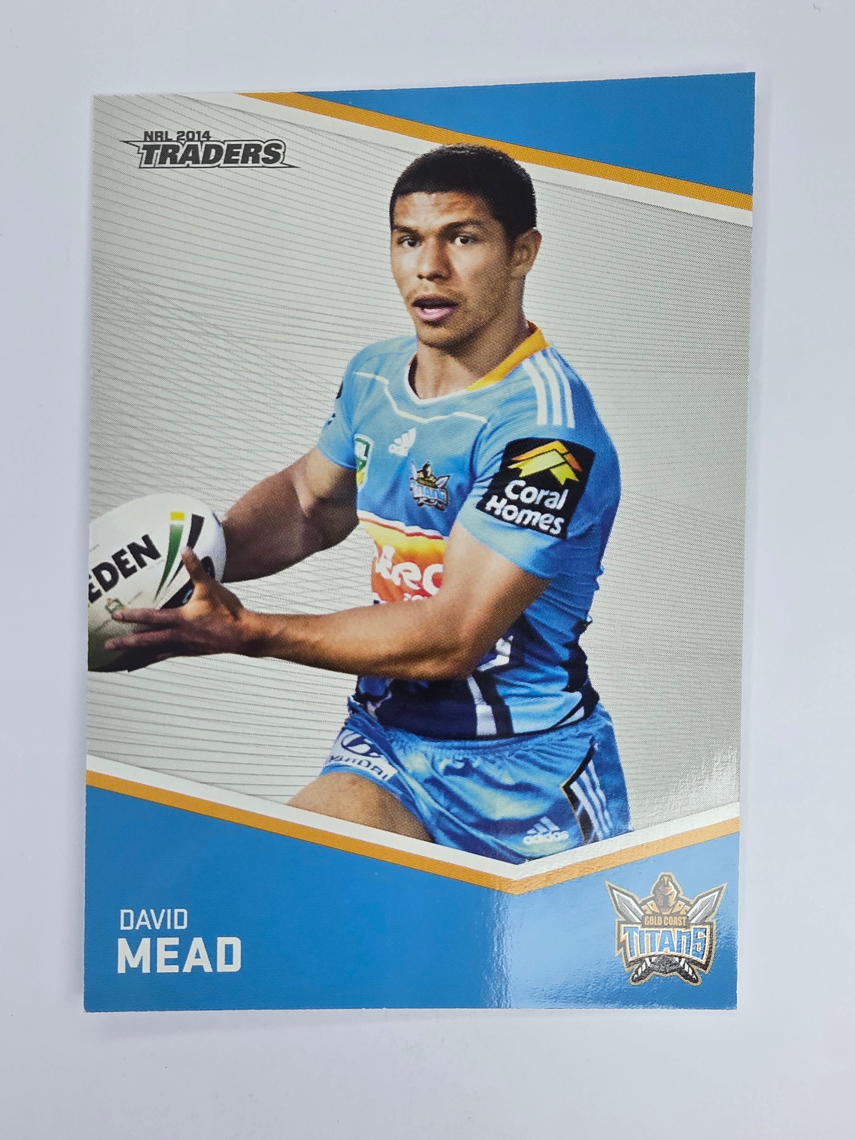NRL 2014 Traders Base Card #52 David Mead Gold Coast Titans