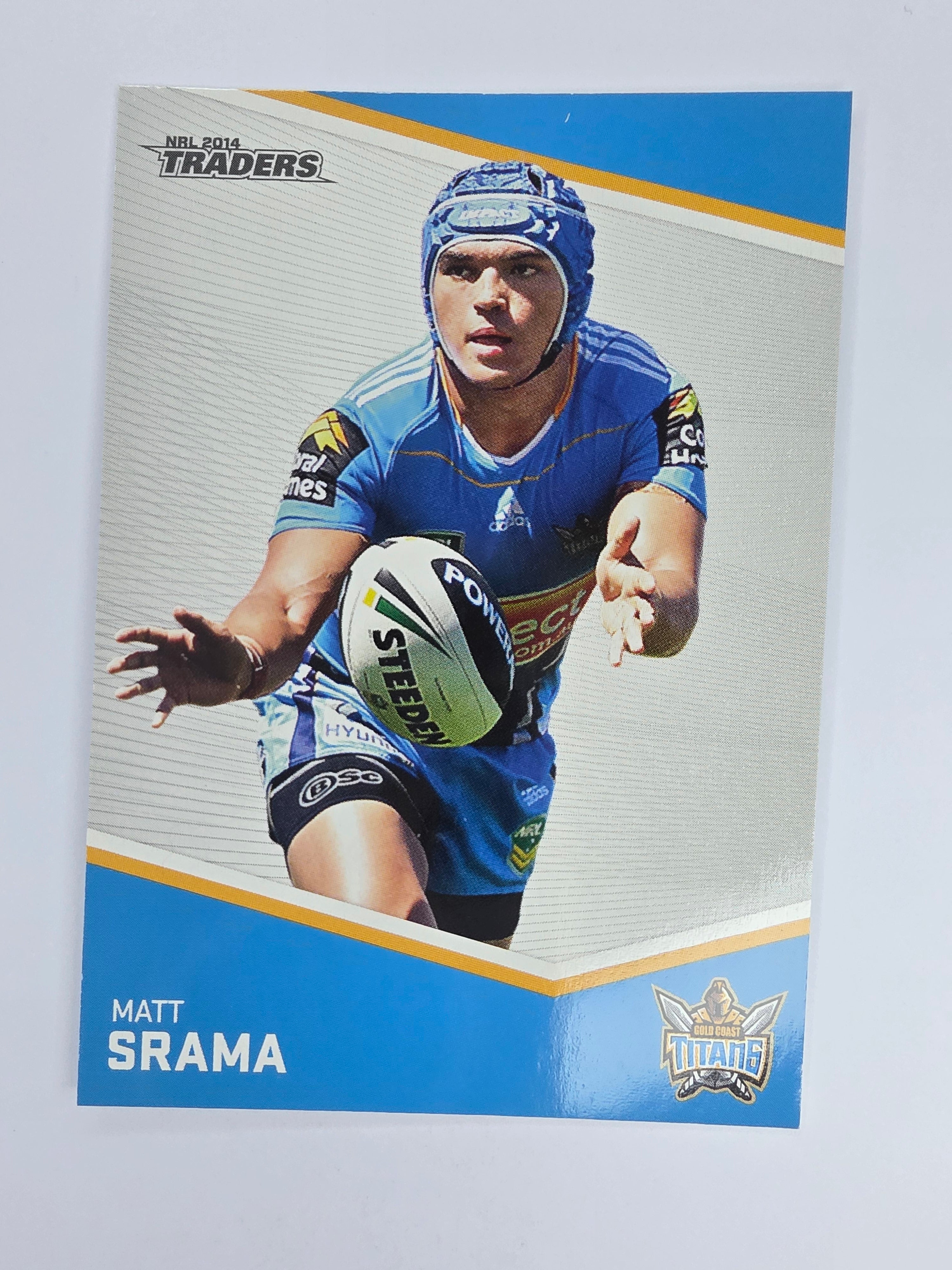 NRL 2014 Traders Base Card #54 Matt Srama Gold Coast Titans