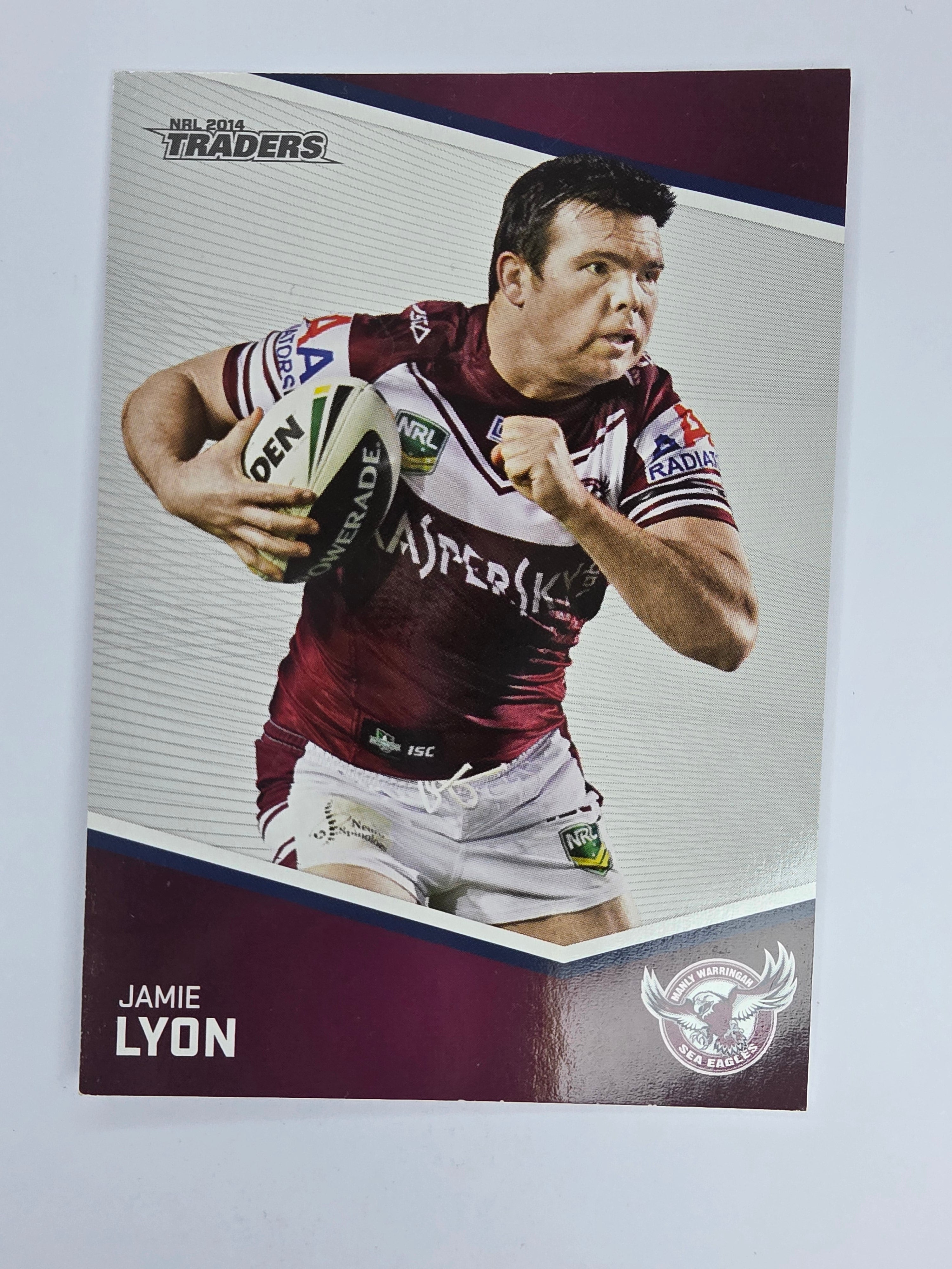 NRL 2014 Traders Base Card #57 Jamie Lyon Manly Warringah Sea Eagles