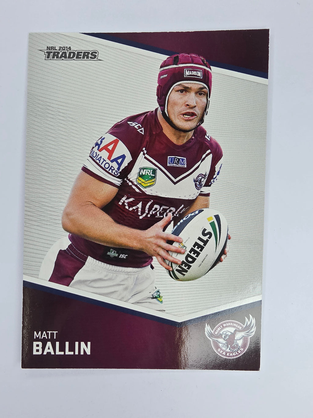 NRL 2014 Traders Base Card #58 Matt Ballin Manly Warringah Sea Eagles