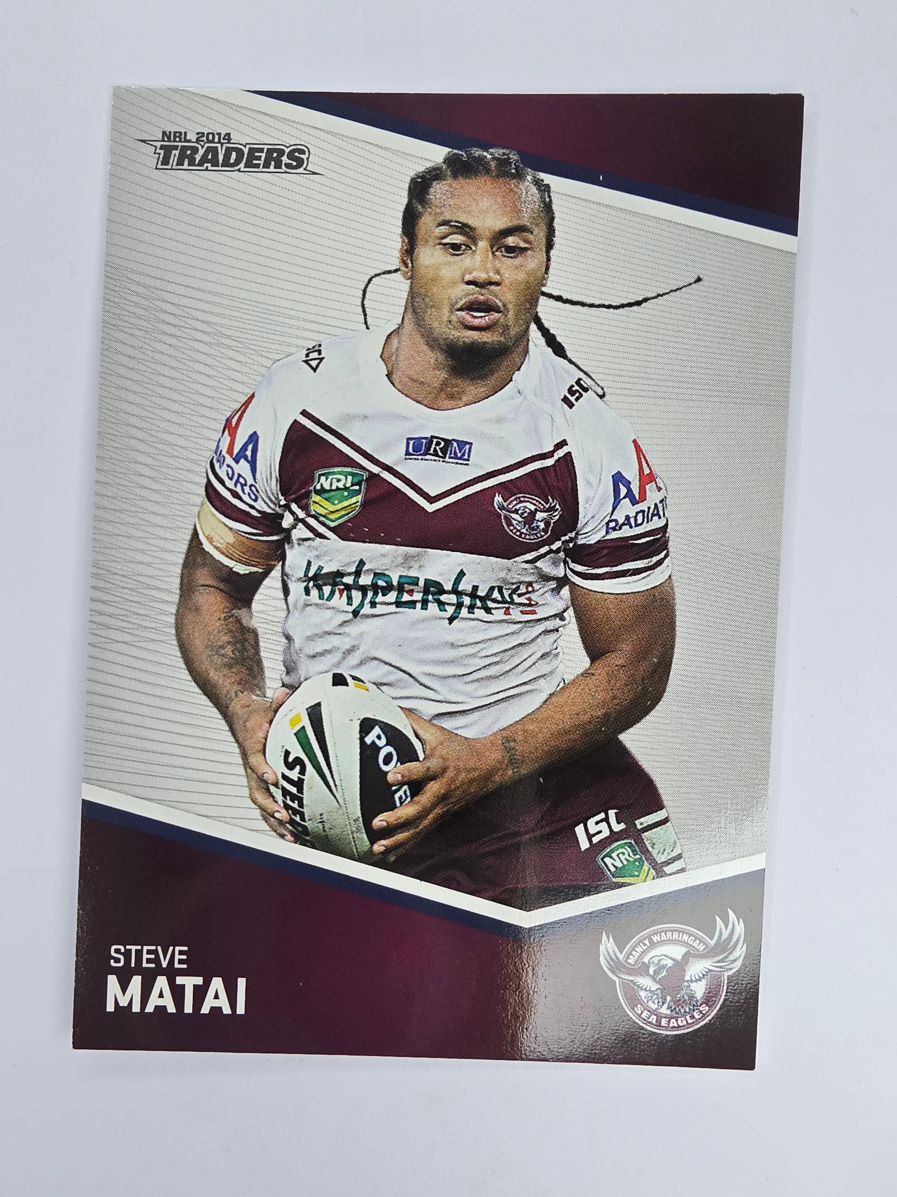 NRL 2014 Traders Base Card #63 Steve Matai Manly Warringah Sea Eagles