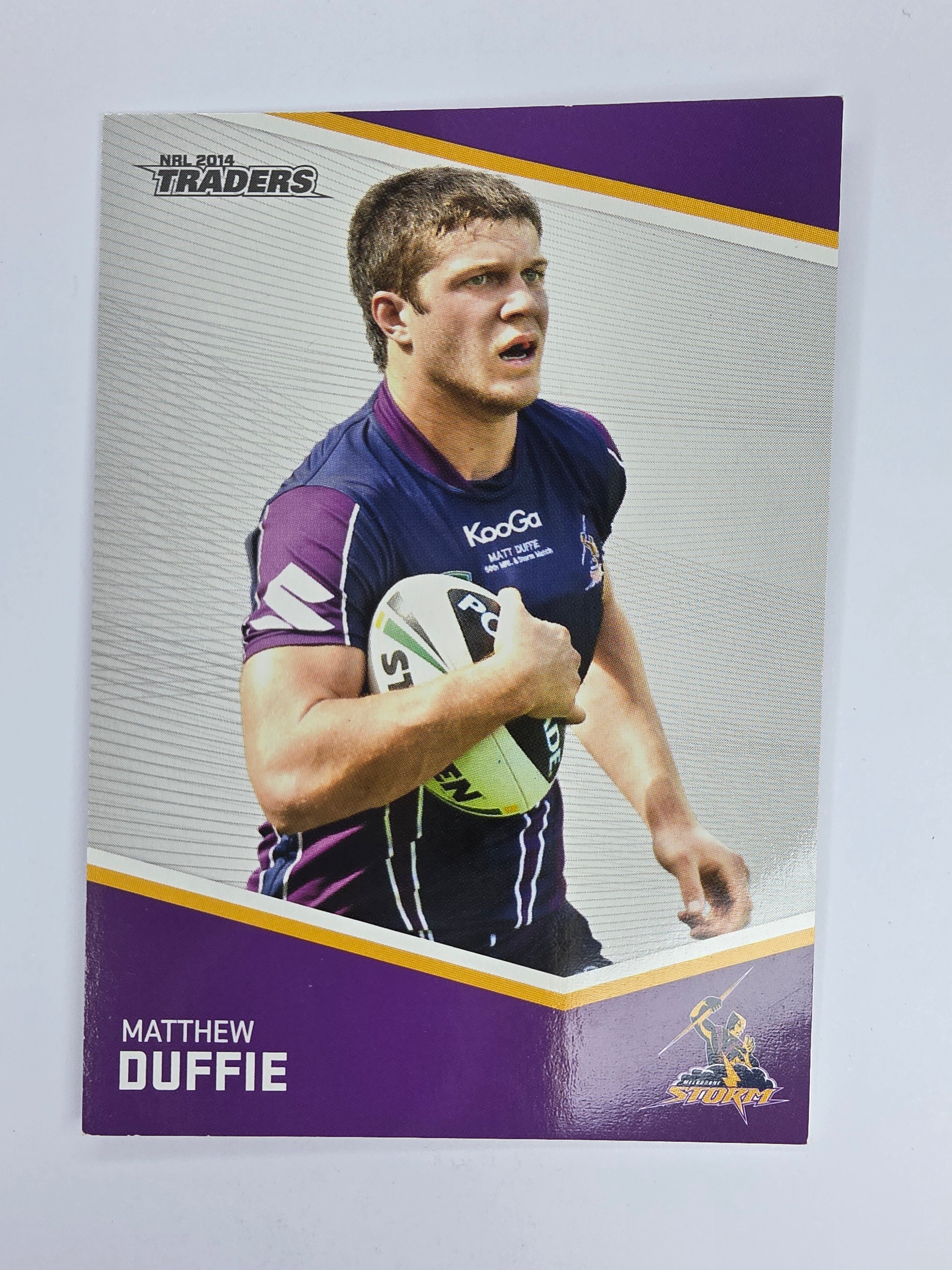 NRL 2014 Traders Base Card #71 Matthew Duffie Melbourne Storm