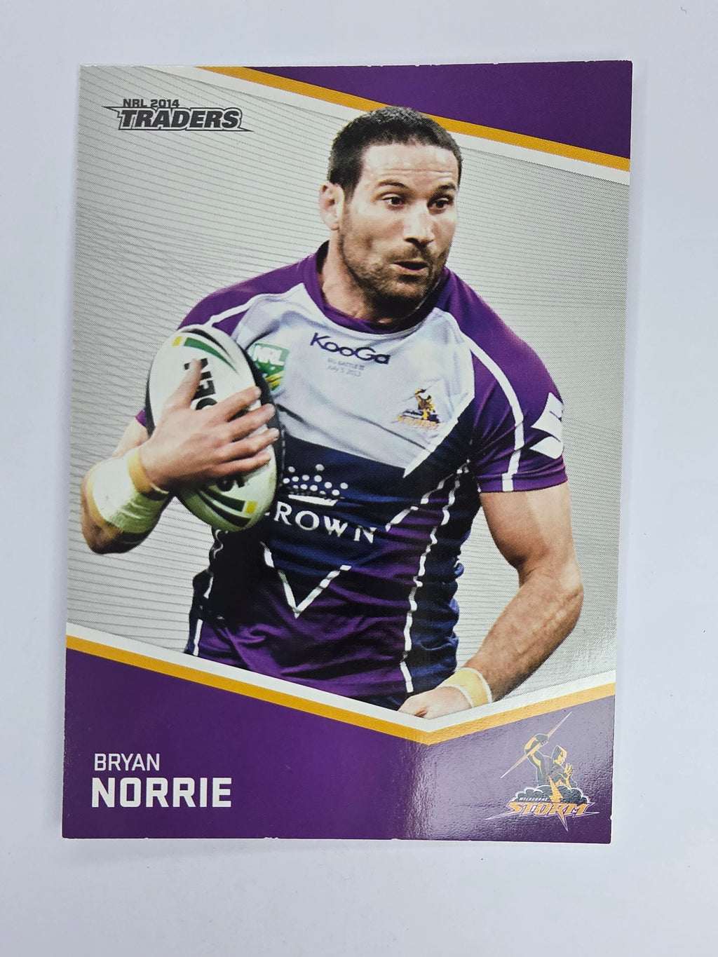 NRL 2014 Traders Base Card #75 Bryan Norrie Melbourne Storm