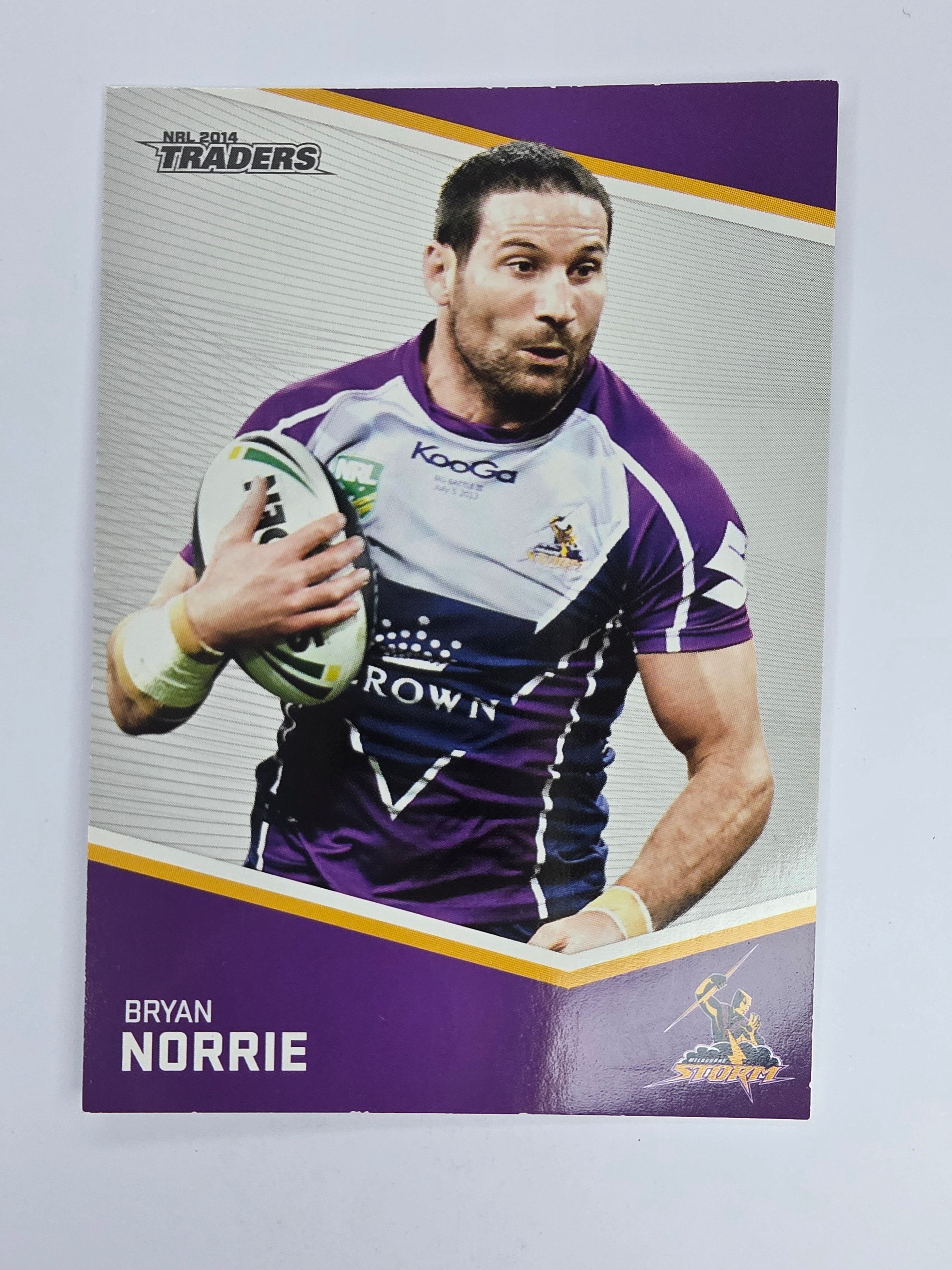 NRL 2014 Traders Base Card #75 Bryan Norrie Melbourne Storm