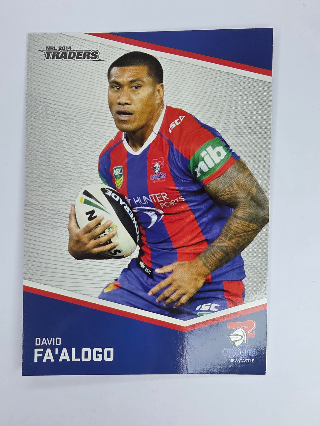 NRL 2014 Traders Base Card #80 David Fa’alogo Newcastle Knights