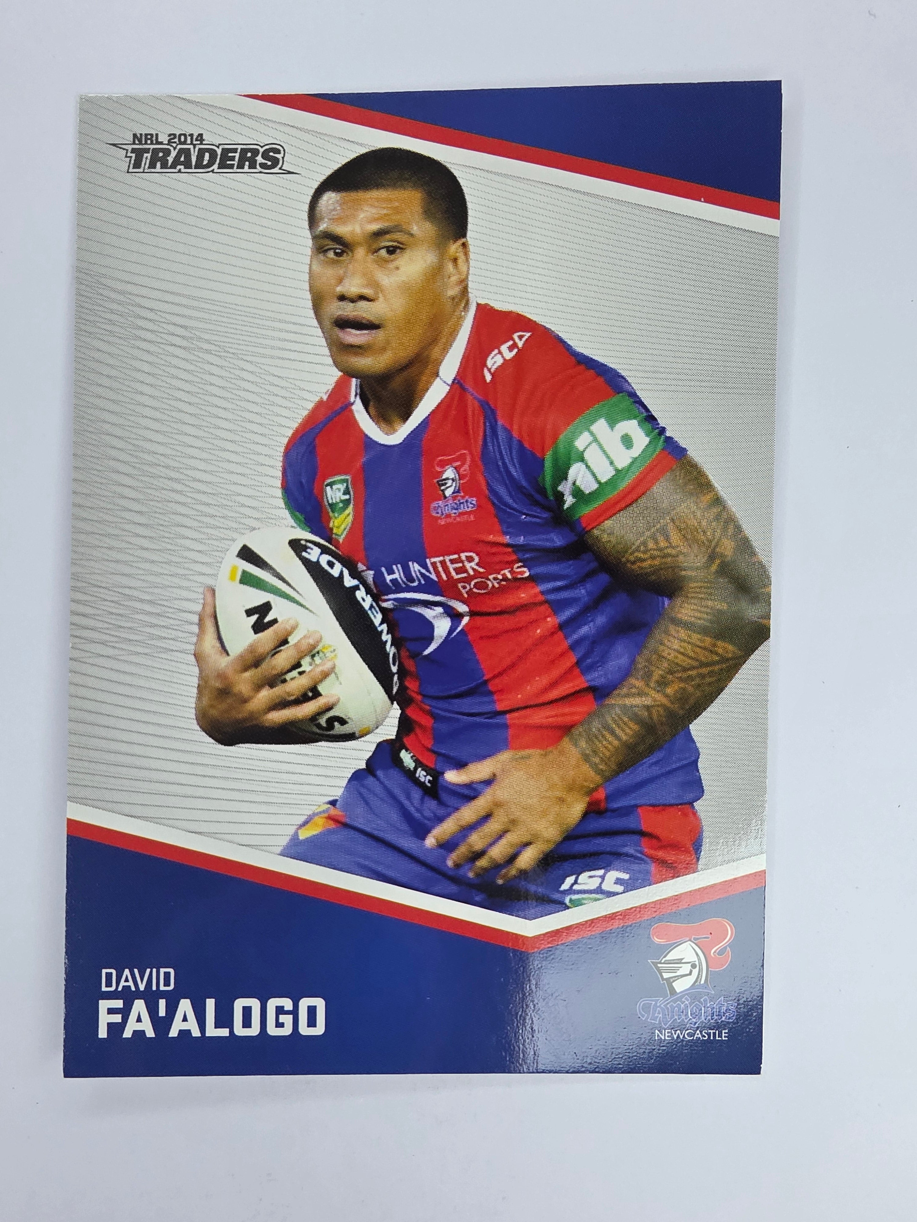 NRL 2014 Traders Base Card #80 David Fa’alogo Newcastle Knights