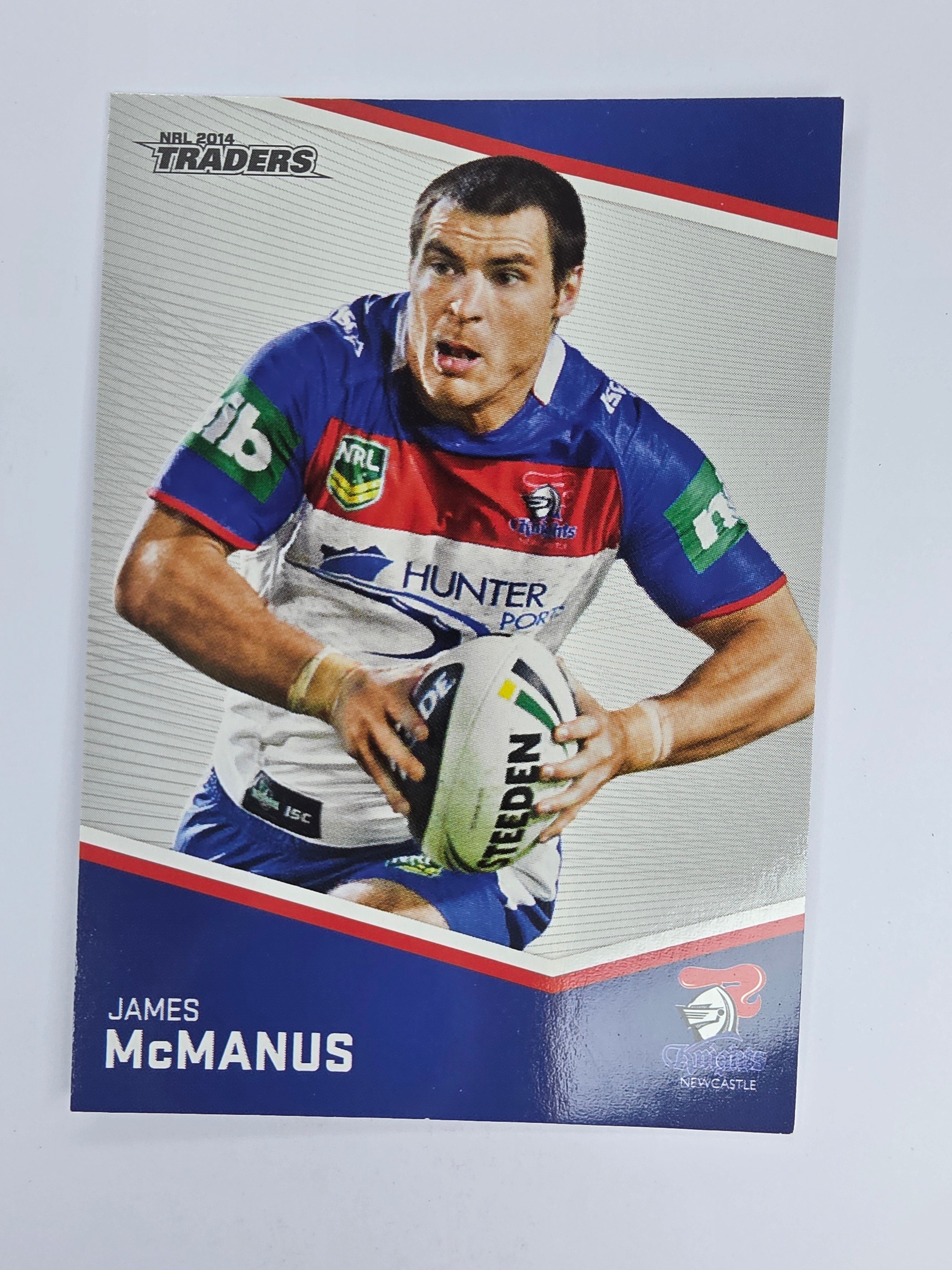 NRL 2014 Traders Base Card #84 James McManus Newcastle Knights