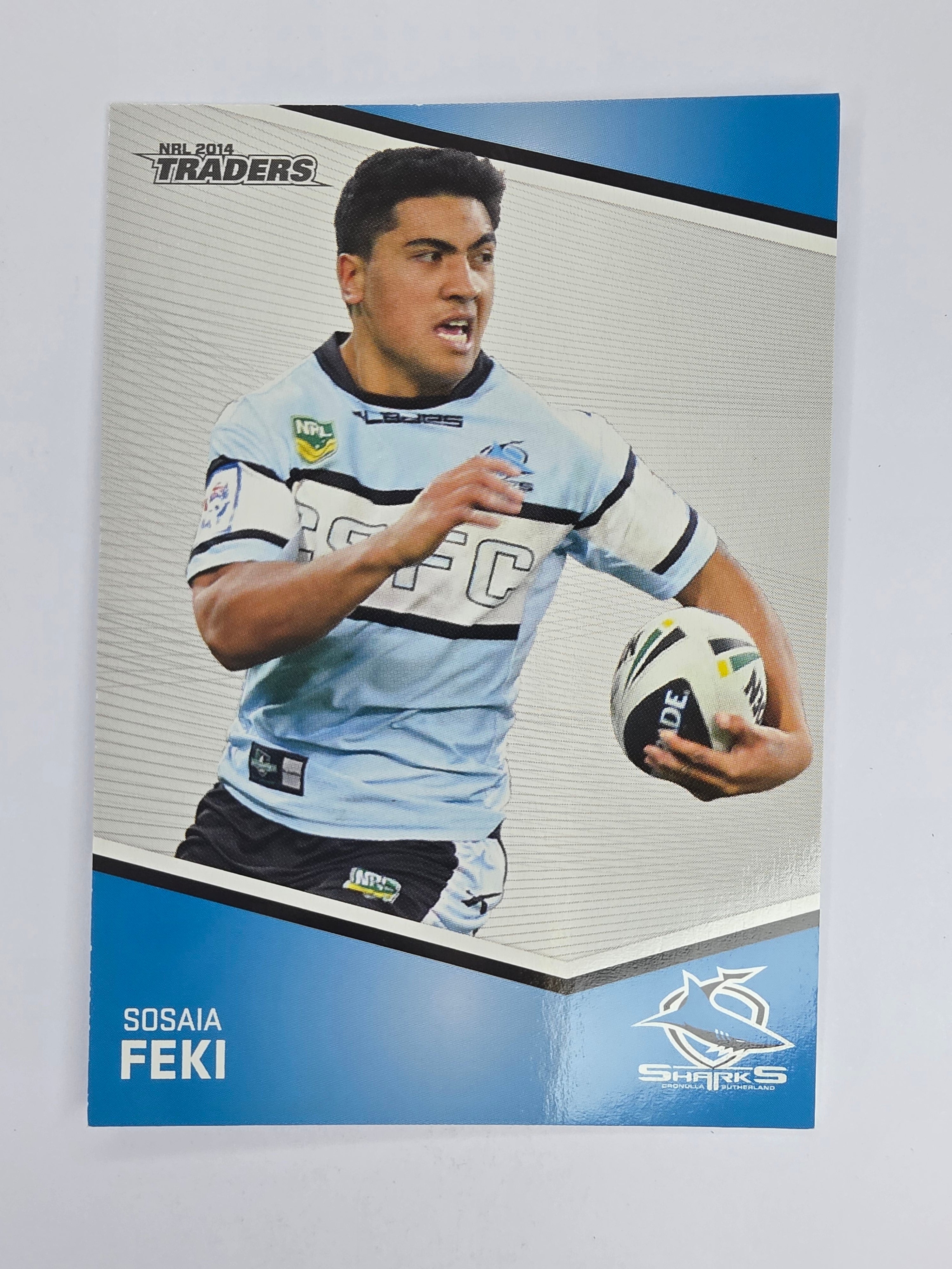 NRL 2014 Traders Base Card #114 Sosaia Feki Cronulla Sutherland Sharks