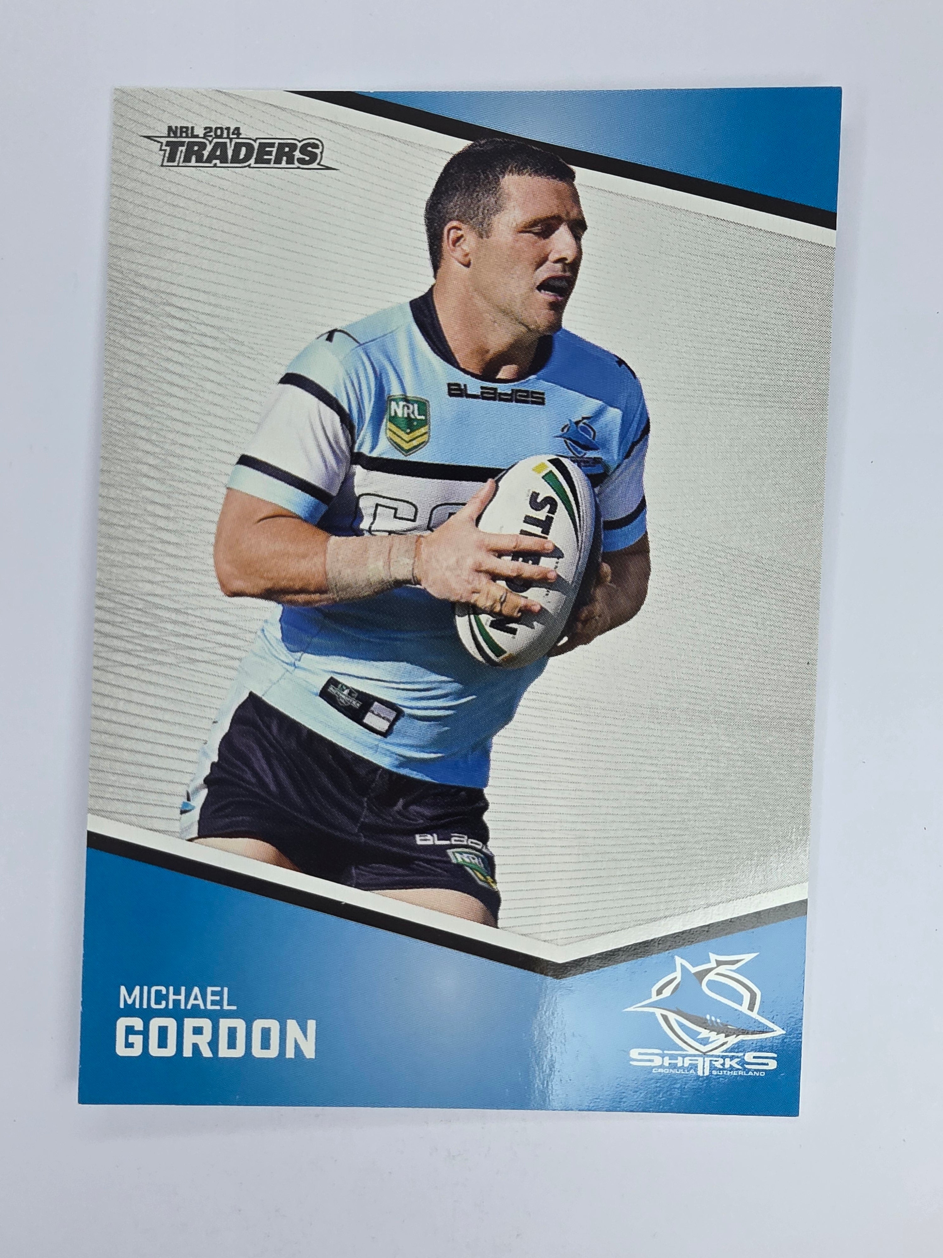 NRL 2014 Traders Base Card #116 Michael Gordon Cronulla Sutherland Sharks