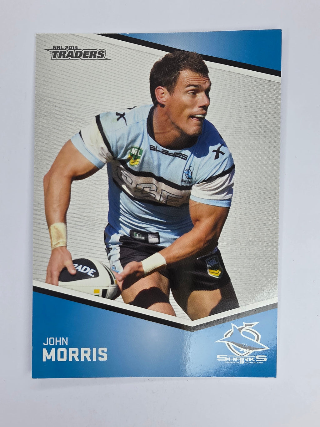 NRL 2014 Traders Base Card #120 John Morris Cronulla Sutherland Sharks