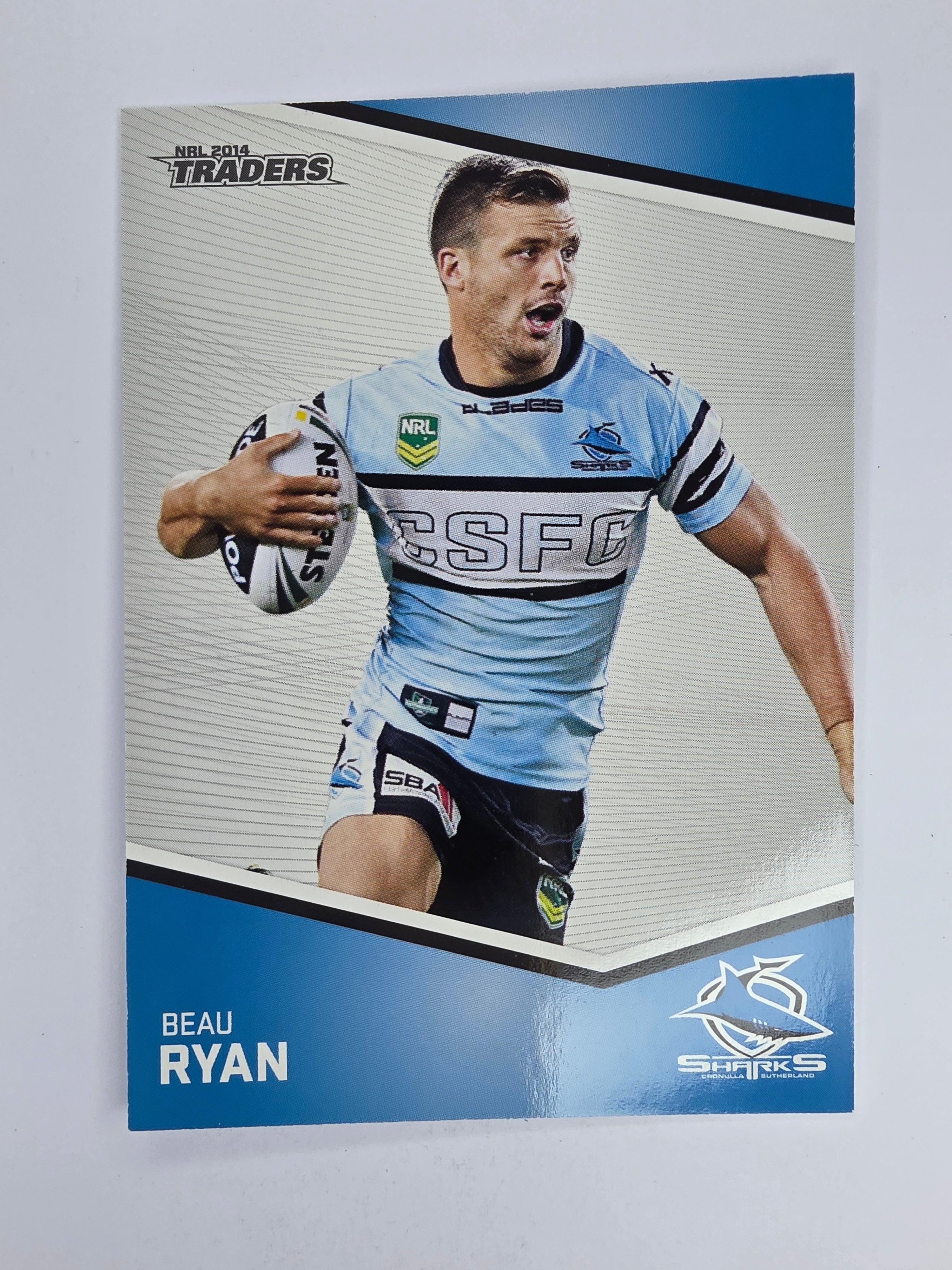 NRL 2014 Traders Base Card #121 Beau Ryan Cronulla Sutherland Sharks