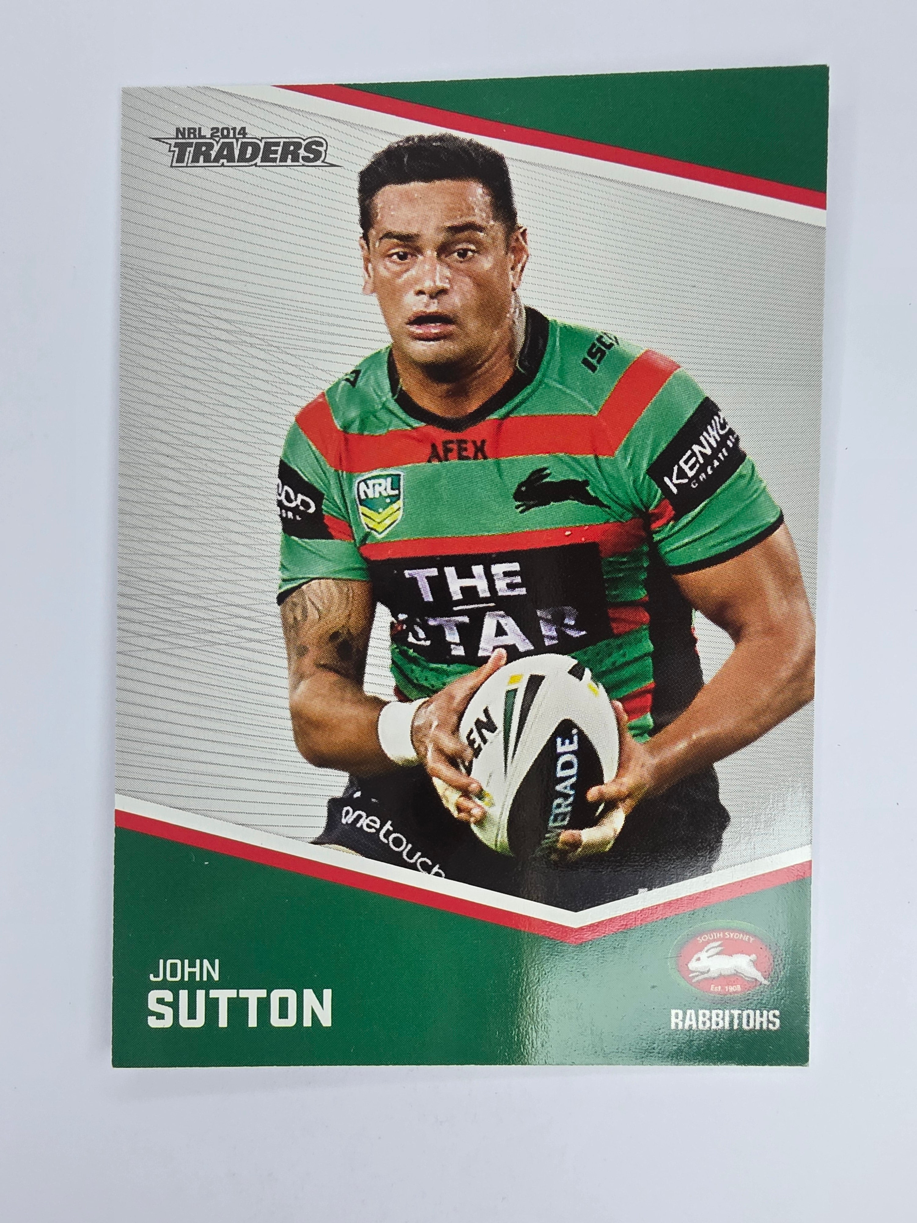 NRL 2014 Traders Base Card #122 John Sutton South Sydney Rabbitohs