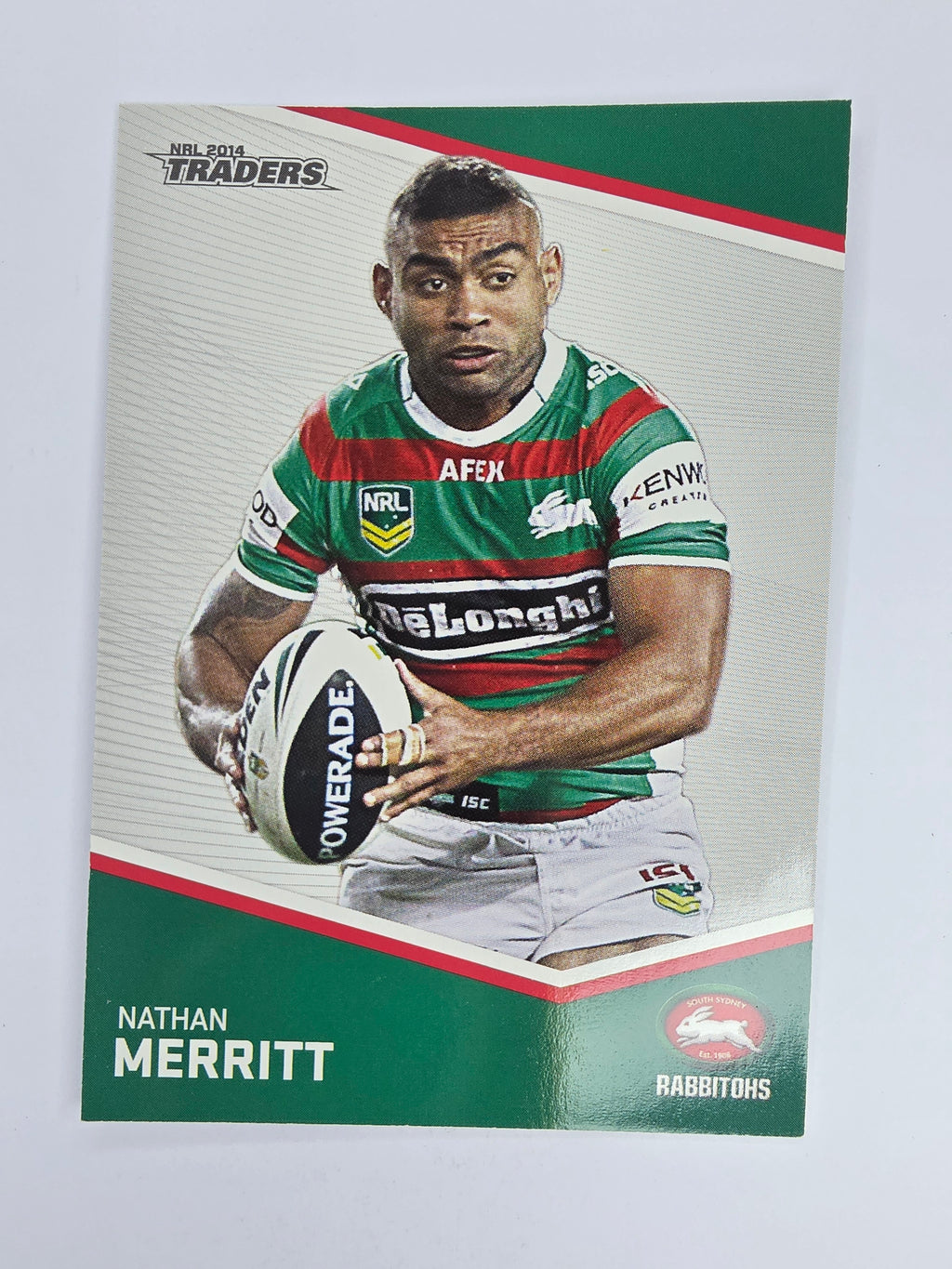 NRL 2014 Traders Base Card #129 Nathan Merritt South Sydney Rabbitohs