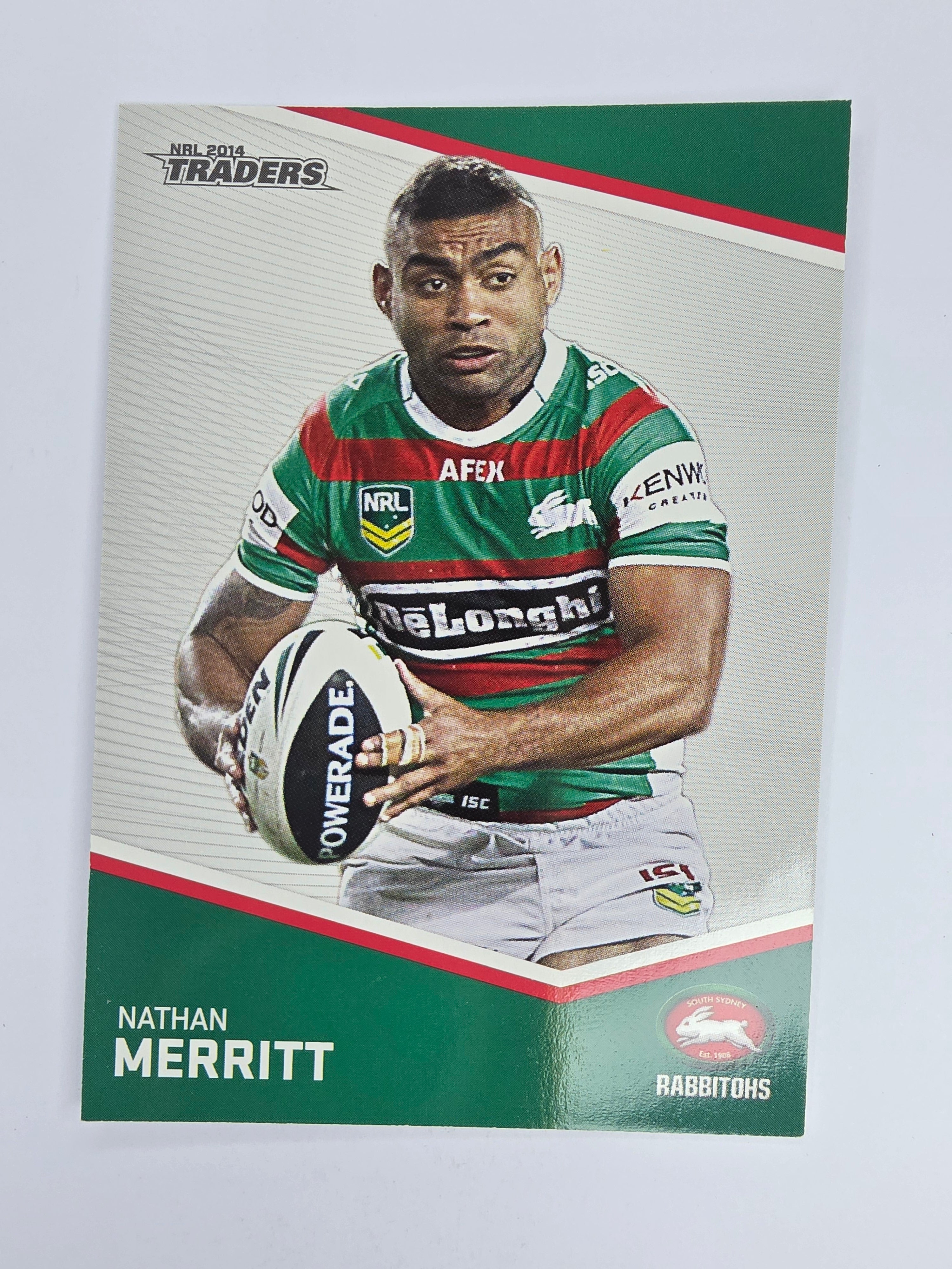 NRL 2014 Traders Base Card #129 Nathan Merritt South Sydney Rabbitohs