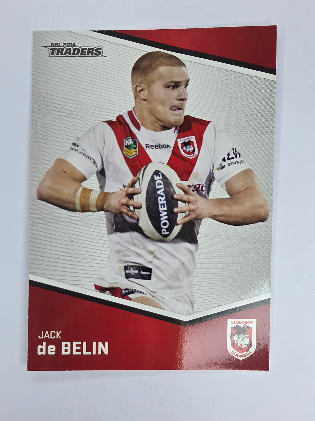 NRL 2014 Traders Base Card #136 Jack de Belin St George Illawarra Dragons