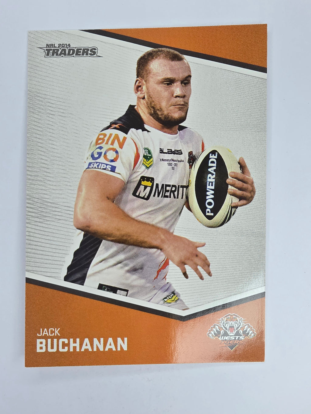 NRL 2014 Traders Base Card #168 Jack Buchanan Wests Tigers