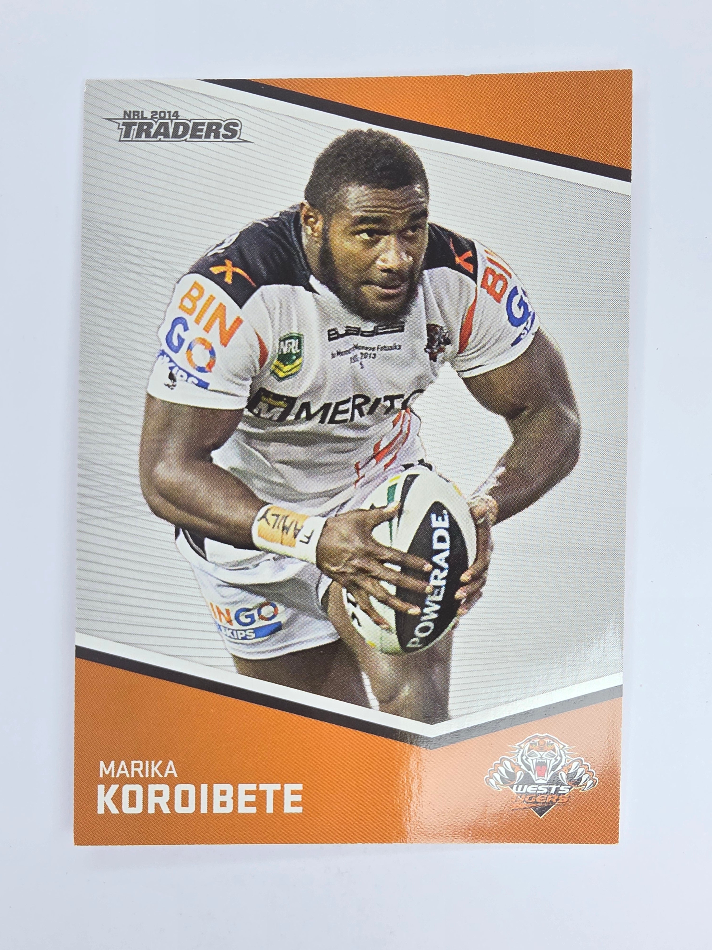 NRL 2014 Traders Base Card #171 Marika Koroibete Wests Tigers