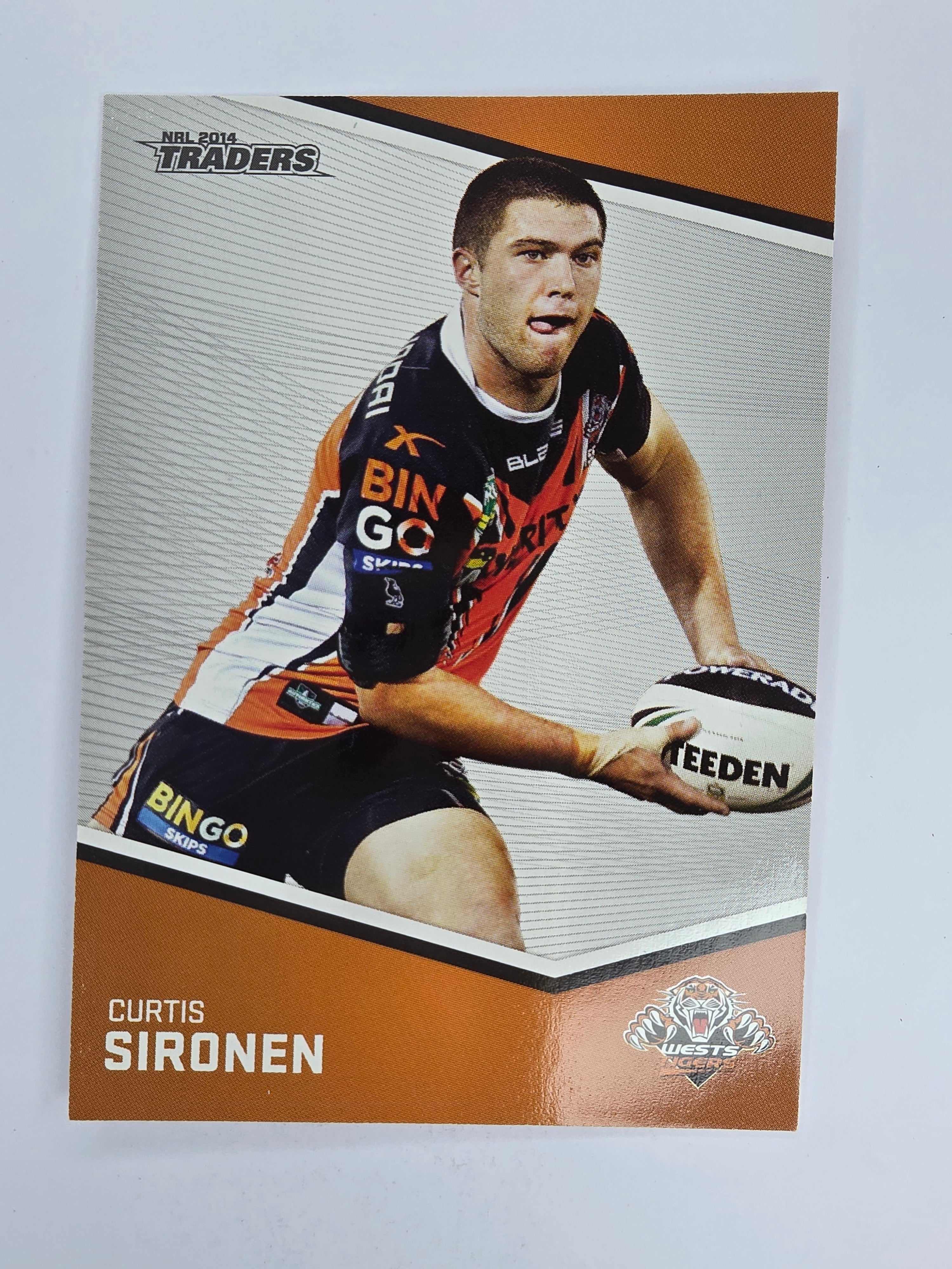 NRL 2014 Traders Base Card #174 Curtis Sironen Wests Tigers