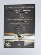 NRL 2012 Limited Edition Base Card #10 Johnathan Thurston Australia