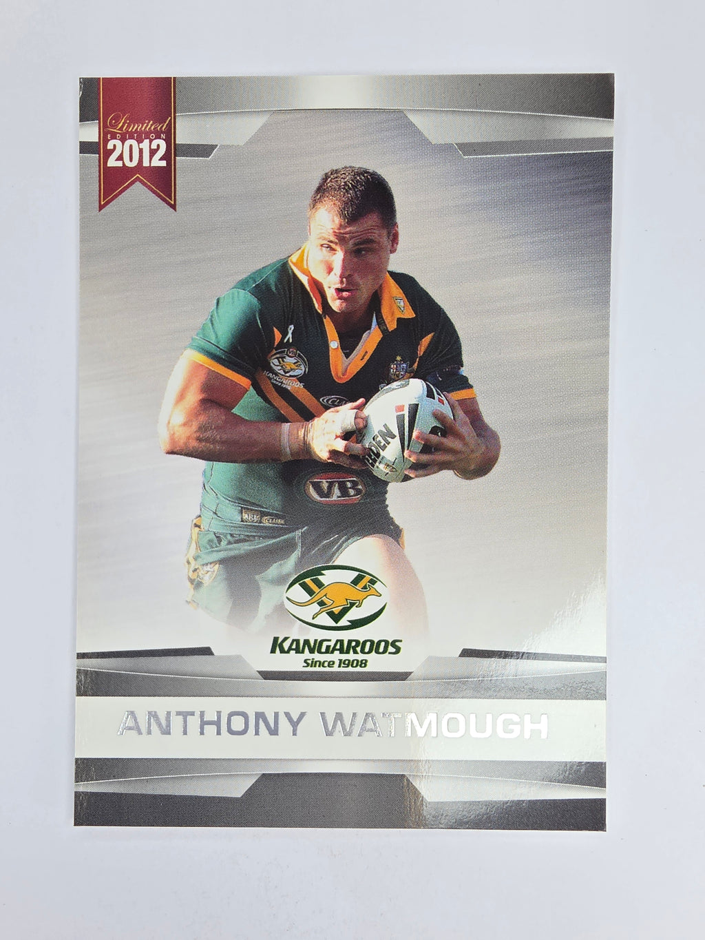 NRL 2012 Limited Edition Base Card #12 Anthony Watmough Australia
