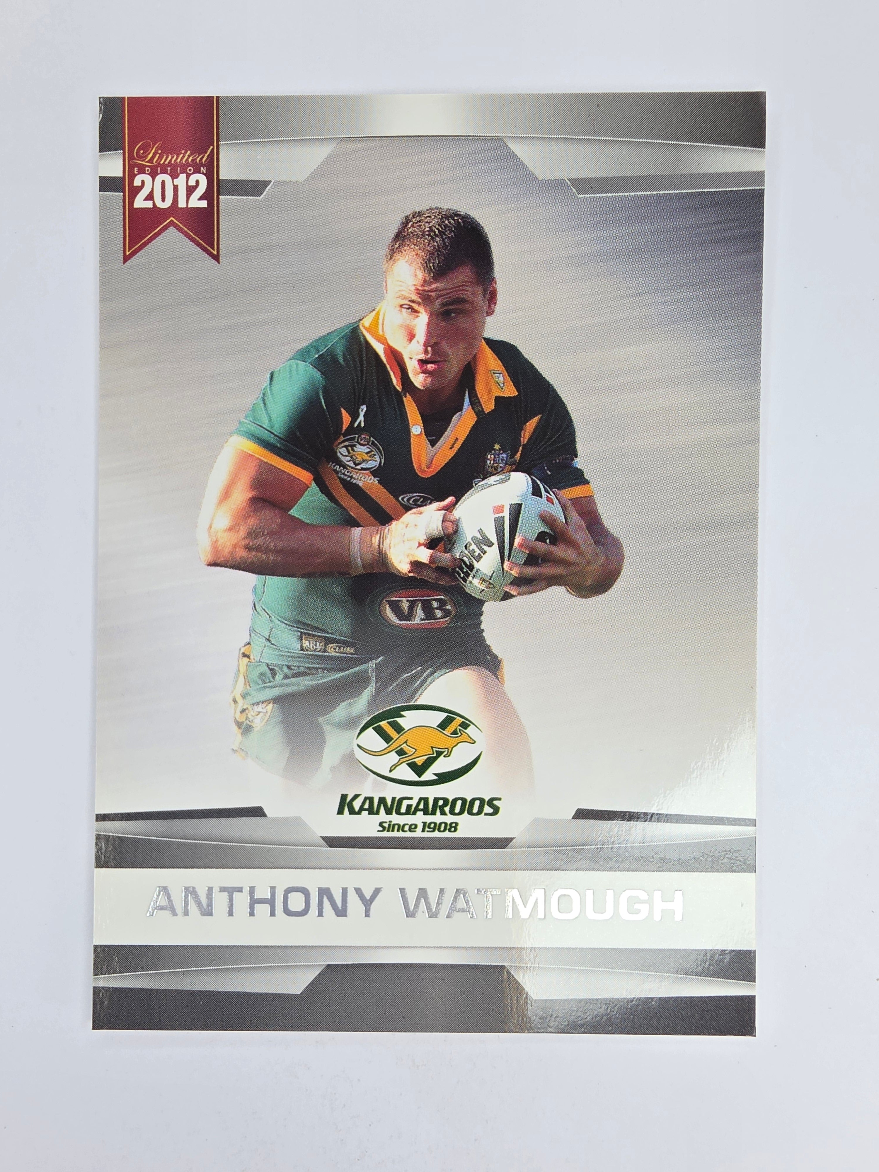 NRL 2012 Limited Edition Base Card #12 Anthony Watmough Australia