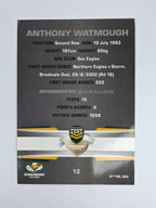 NRL 2012 Limited Edition Base Card #12 Anthony Watmough Australia