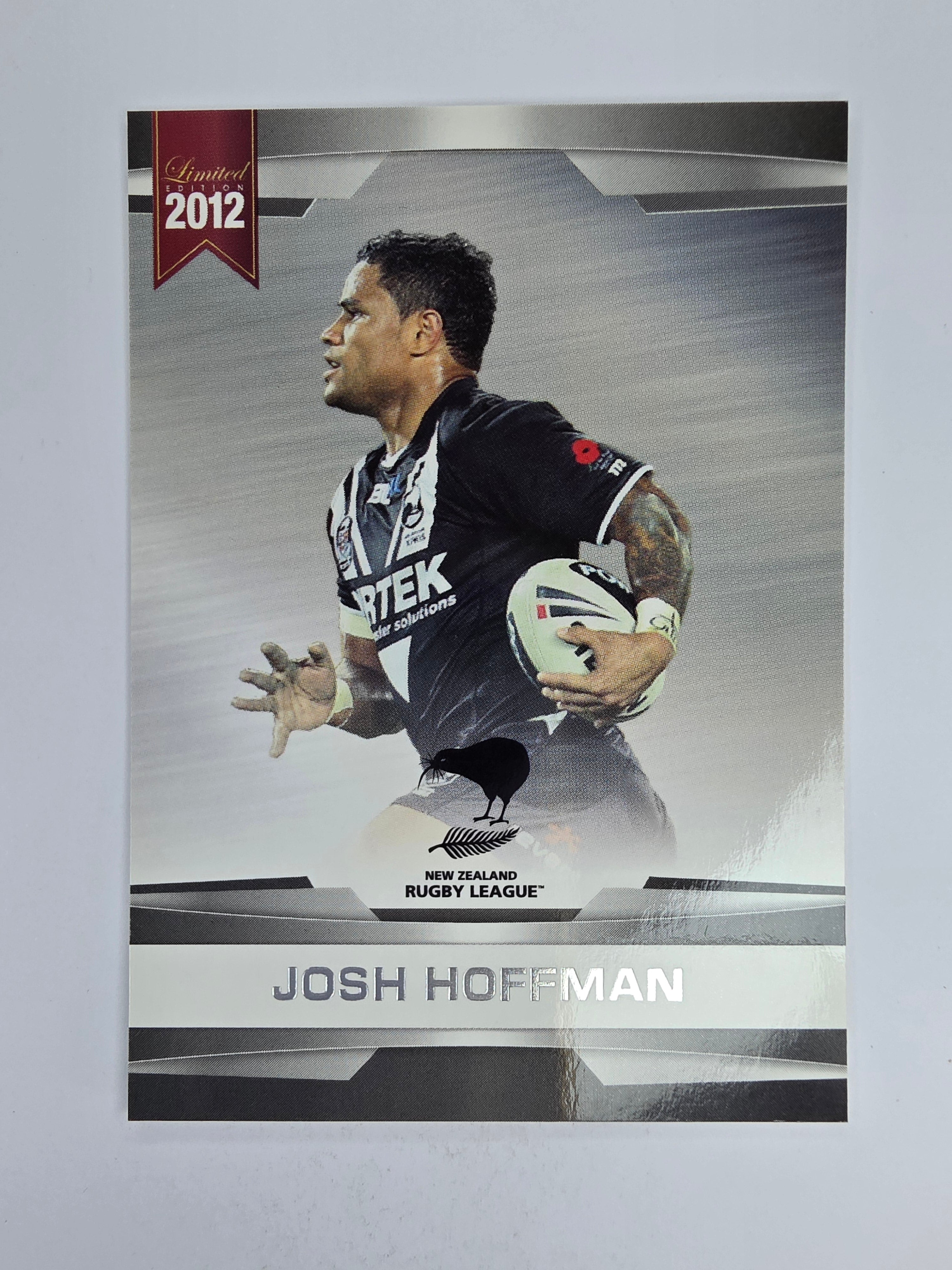 NRL 2012 Limited Edition Base Card #16 Josh Hoffman New Zealand