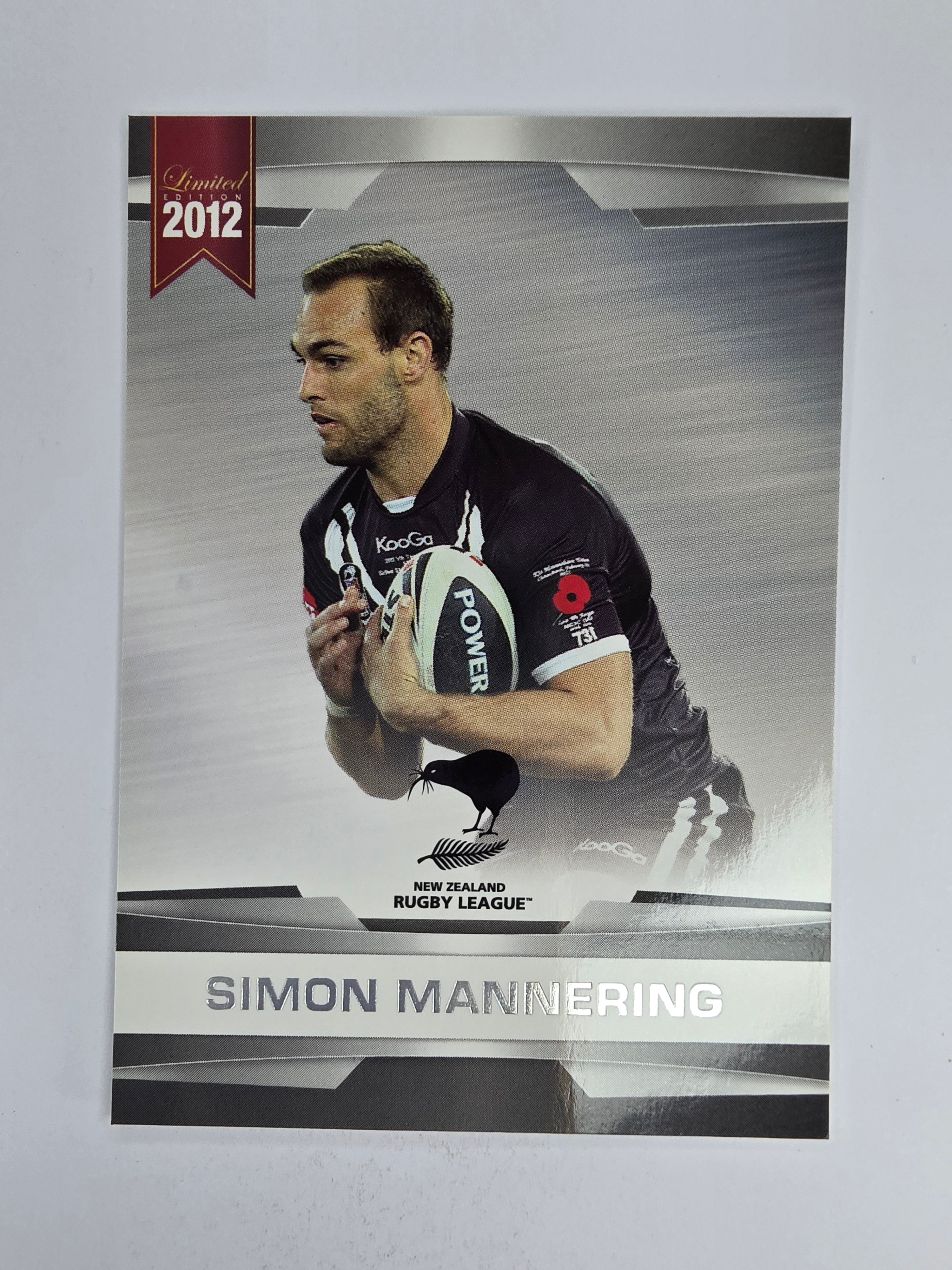 NRL 2012 Limited Edition Base Card #20 Simon Mannering New Zealand