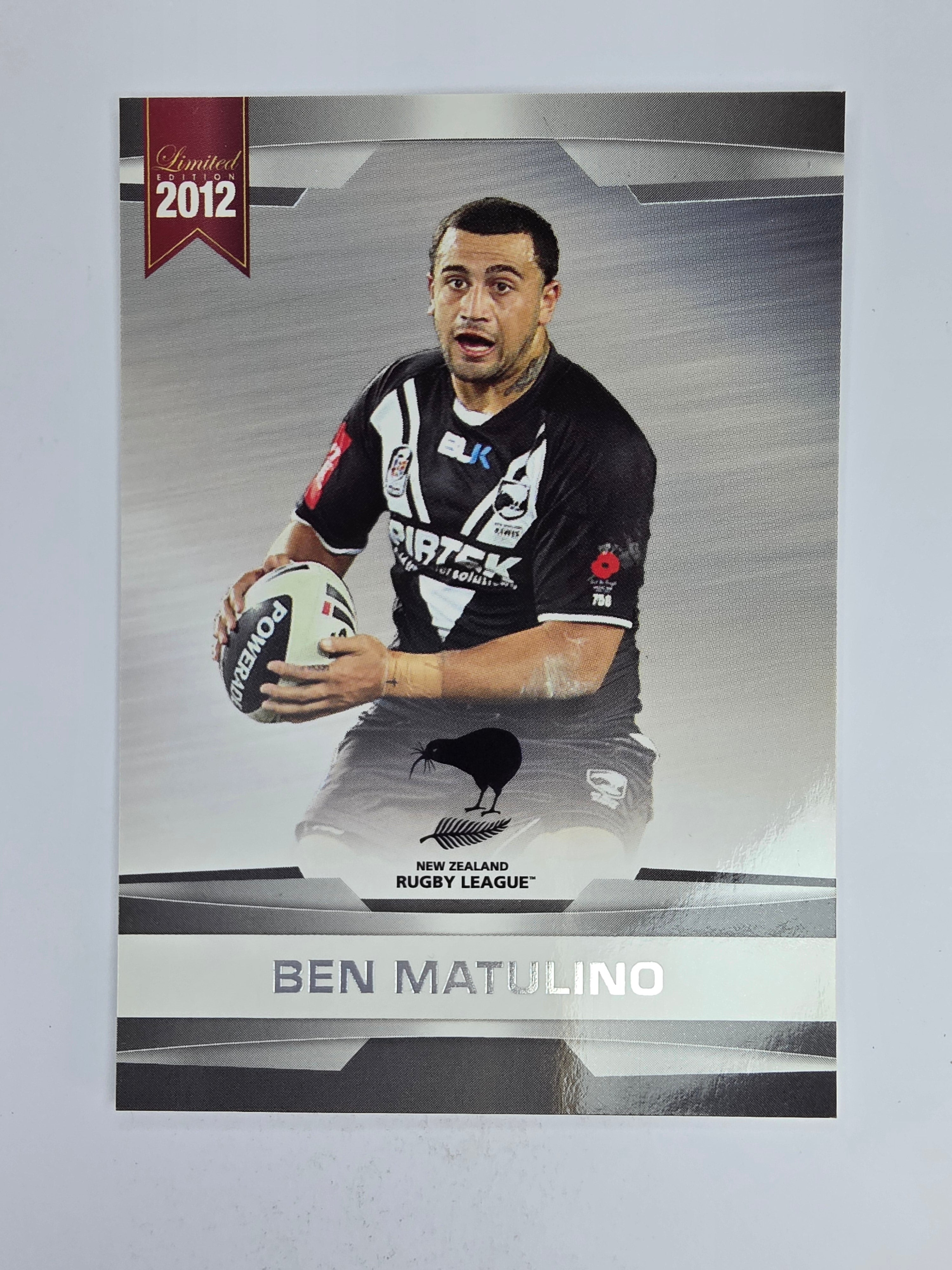 NRL 2012 Limited Edition Base Card #22 Ben Matulino New Zealand