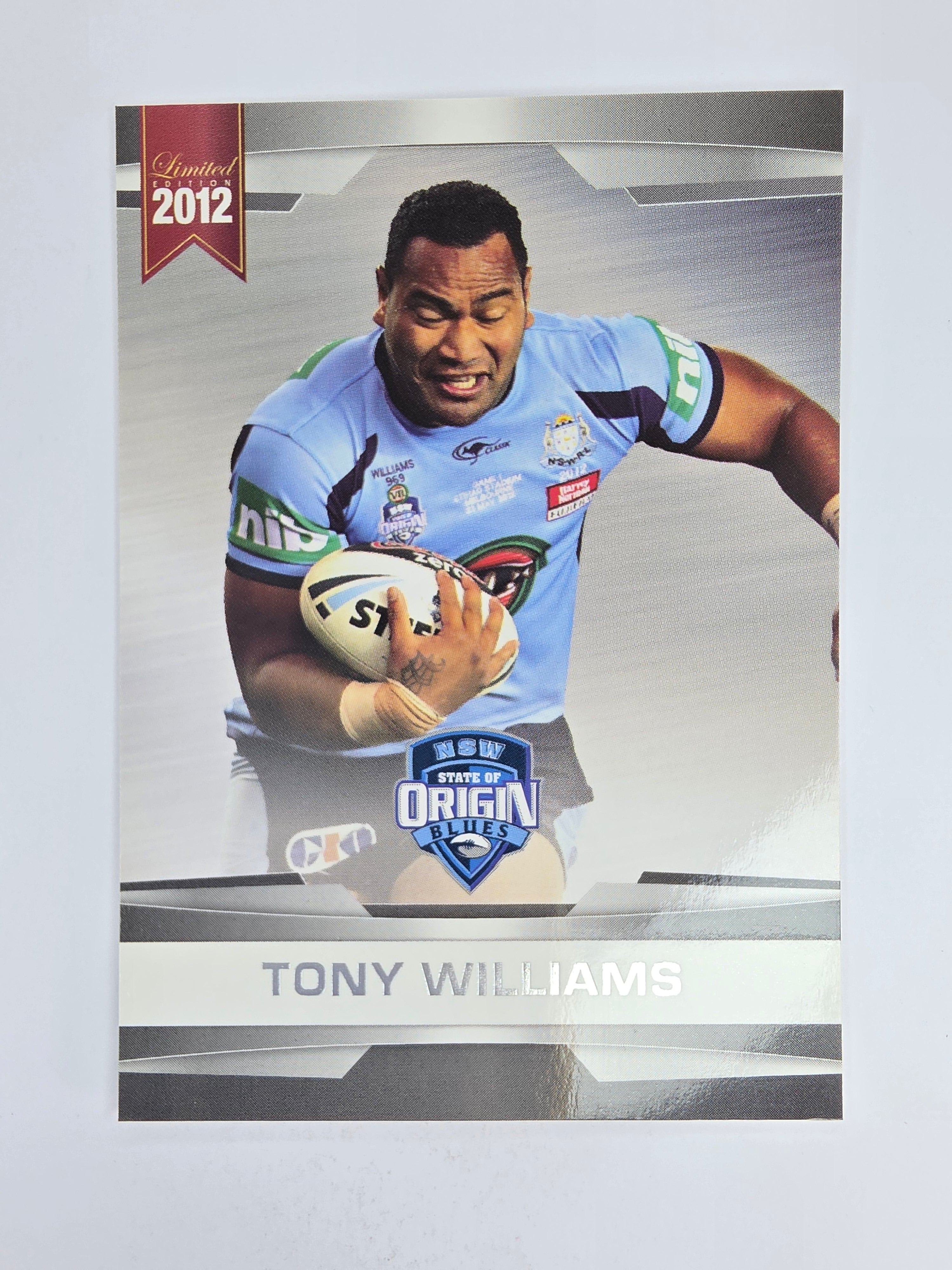 NRL 2012 Limited Edition Base Card #36 Tony Williams State of Origin NSW