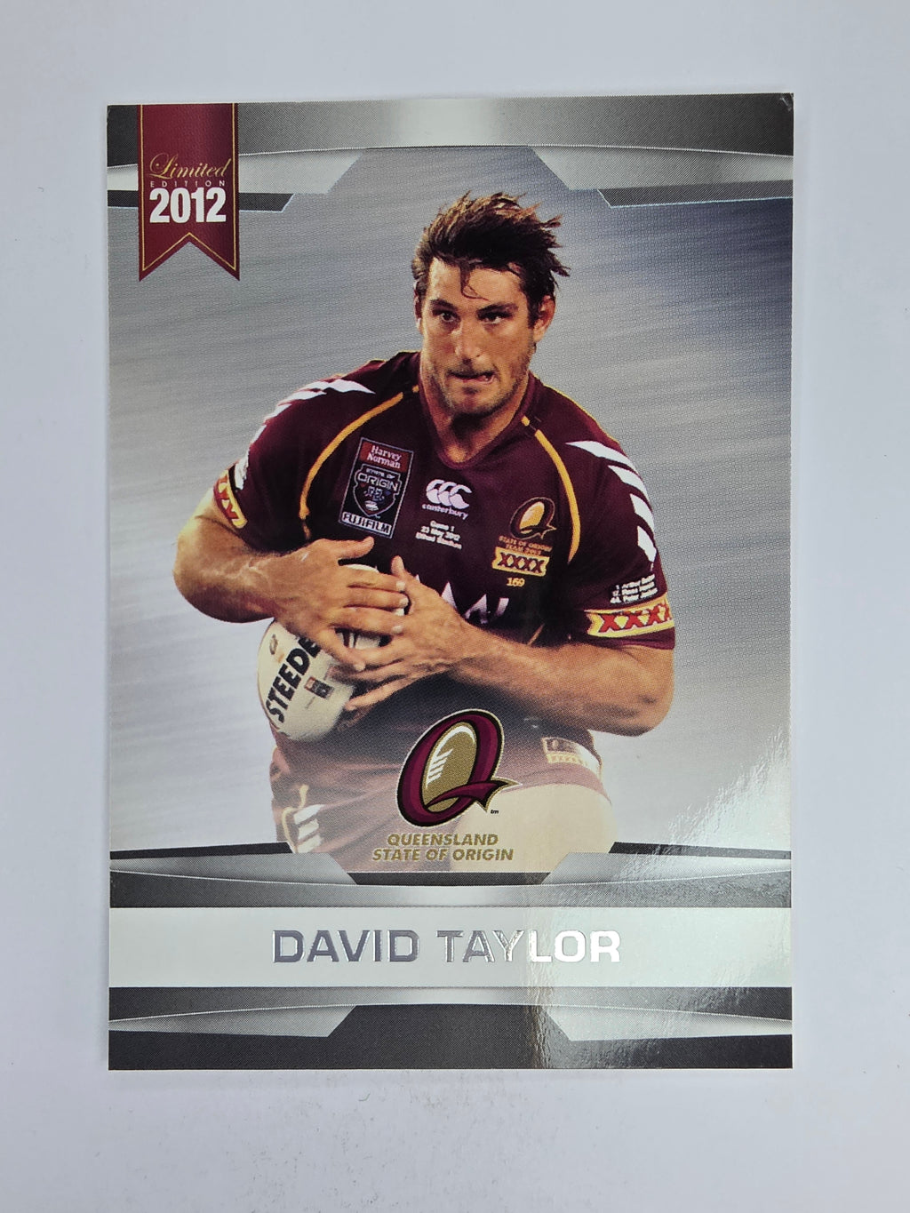 NRL 2012 Limited Edition Base Card #46 David Taylor State of Origin QLD