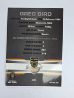 NRL 2012 Limited Edition Base Card #49 Greg Bird All Stars Indigenous