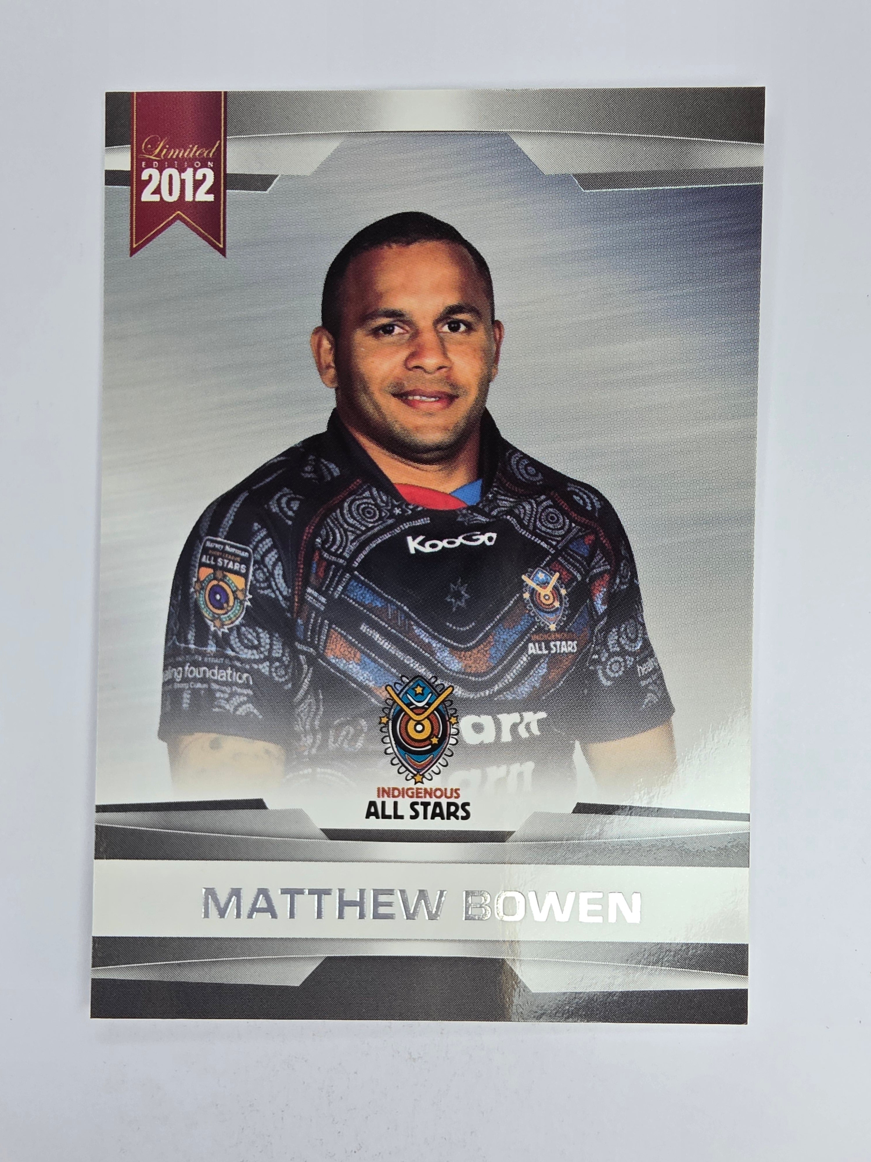 NRL 2012 Limited Edition Base Card #50 Matthew Bowen All Stars Indigenous