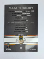 NRL 2012 Limited Edition Base Card #58 Sam Thaiday All Stars Indigenous