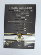 NRL 2012 Limited Edition Base Card #64 Paul Gallen All Stars NRL