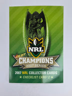 NRL 2007 Champions Base Card #2 Checklist