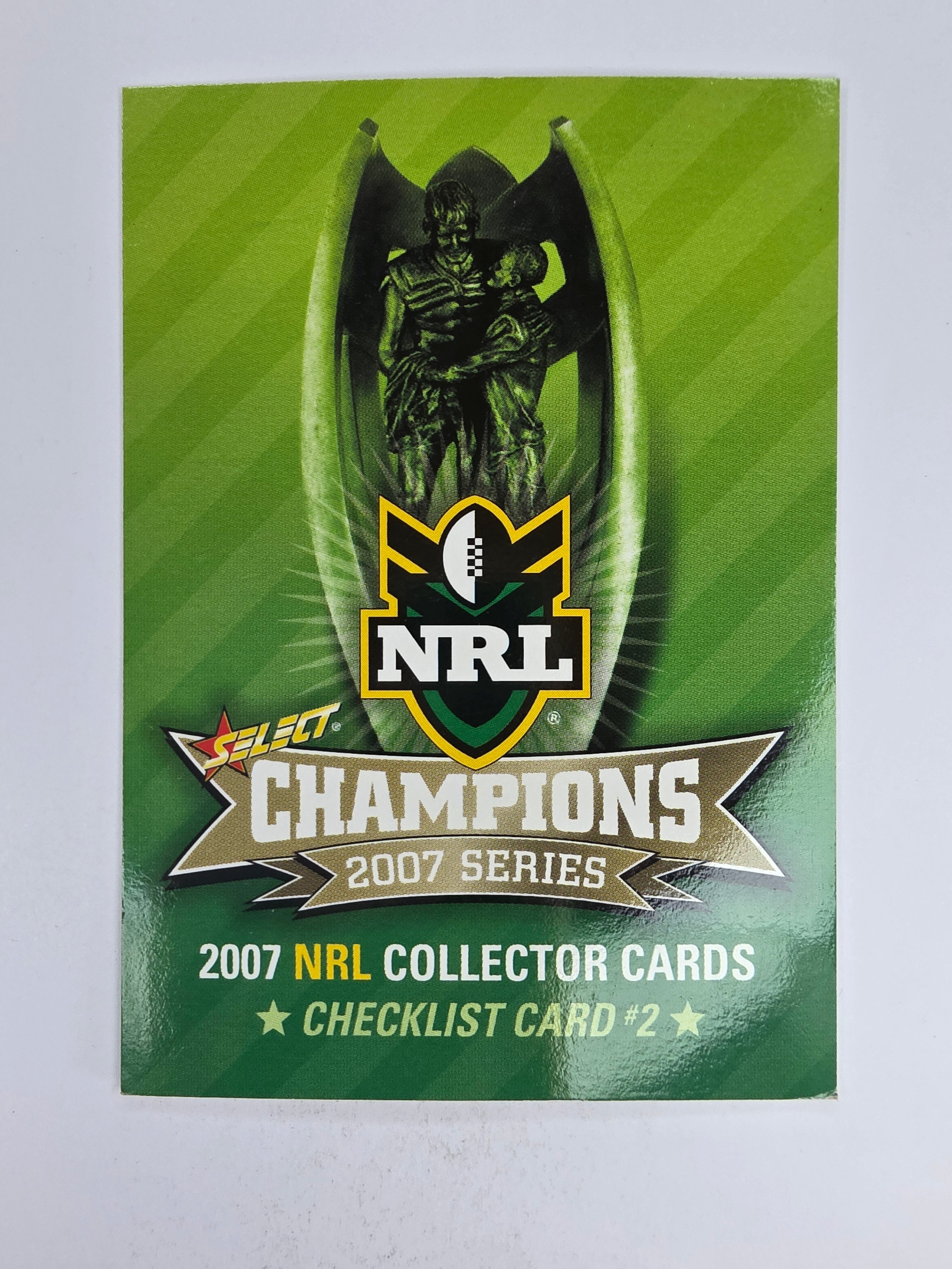 NRL 2007 Champions Base Card #2 Checklist