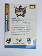 NRL 2007 Champions Base Card #54 Matt Petersen Gold Coast Titans