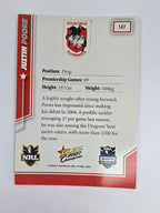NRL 2007 Champions Base Card #147 Justin Poore St George Illawarra Dragons