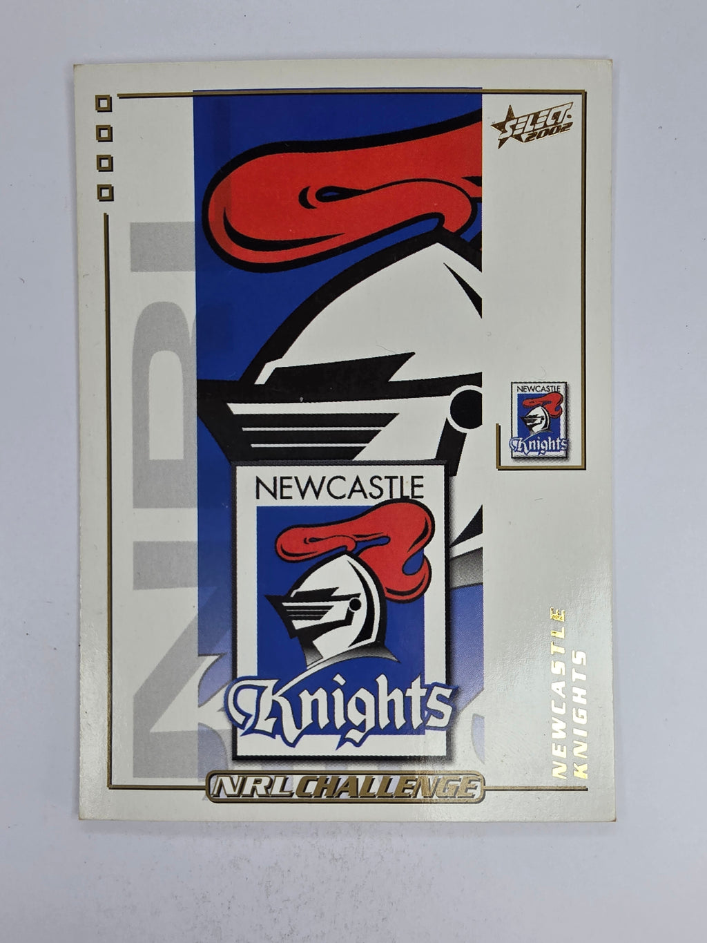NRL 2002 Challenge Base Card #3 Newcastle Knights Logo