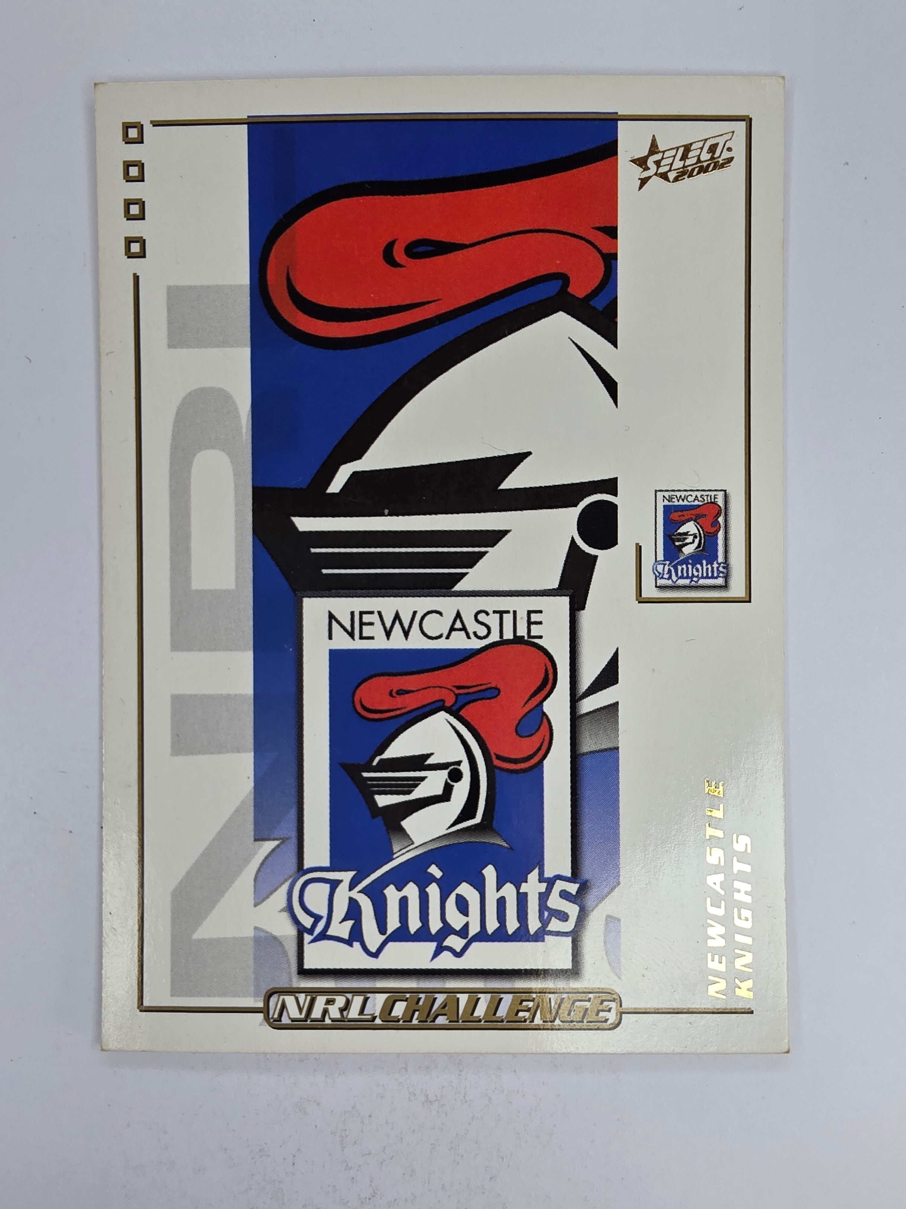 NRL 2002 Challenge Base Card #3 Newcastle Knights Logo