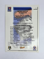 NRL 2002 Challenge Base Card #3 Newcastle Knights Logo