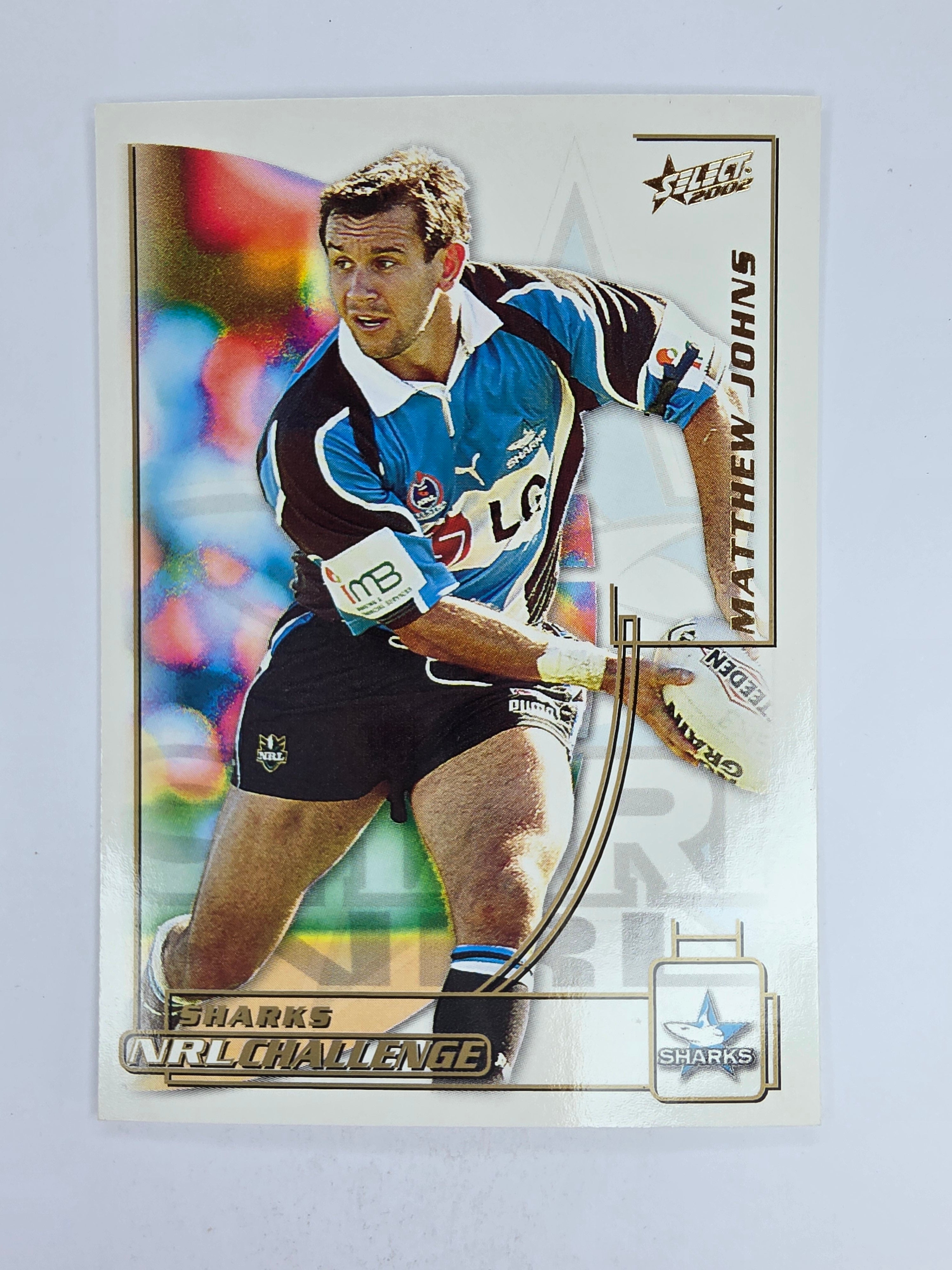 NRL 2002 Challenge Base Card #34 Matthew Johns Cronulla Sutherland Sharks