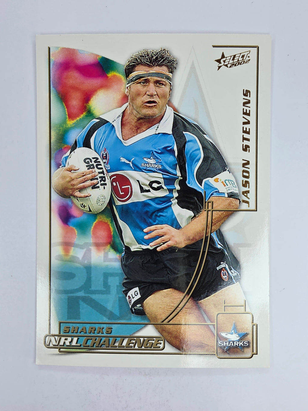NRL 2002 Challenge Base Card #37 Jason Stevens Cronulla Sutherland Sharks