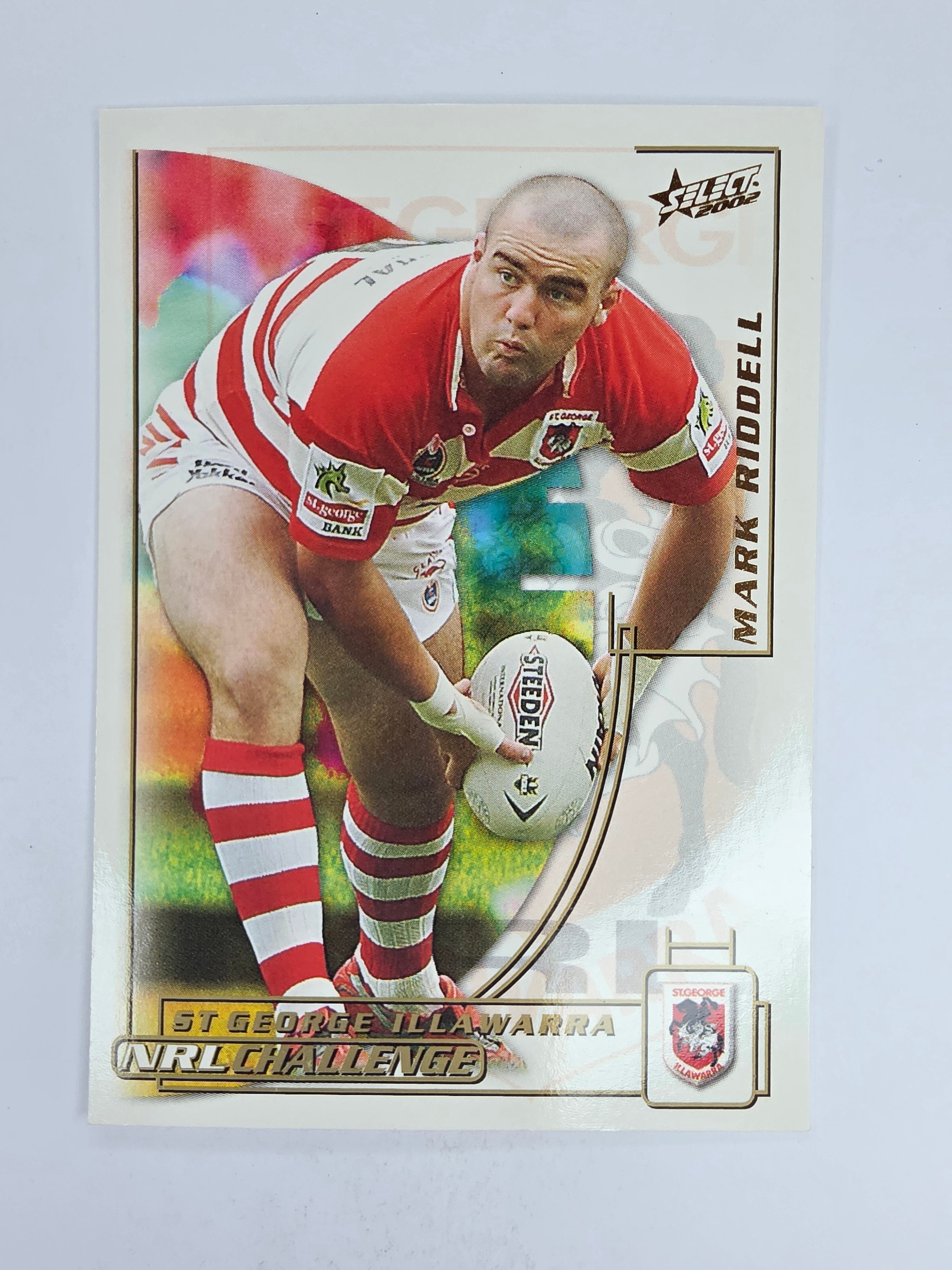 NRL 2002 Challenge Base Card #70 Mark Riddell St George Illawarra Dragons